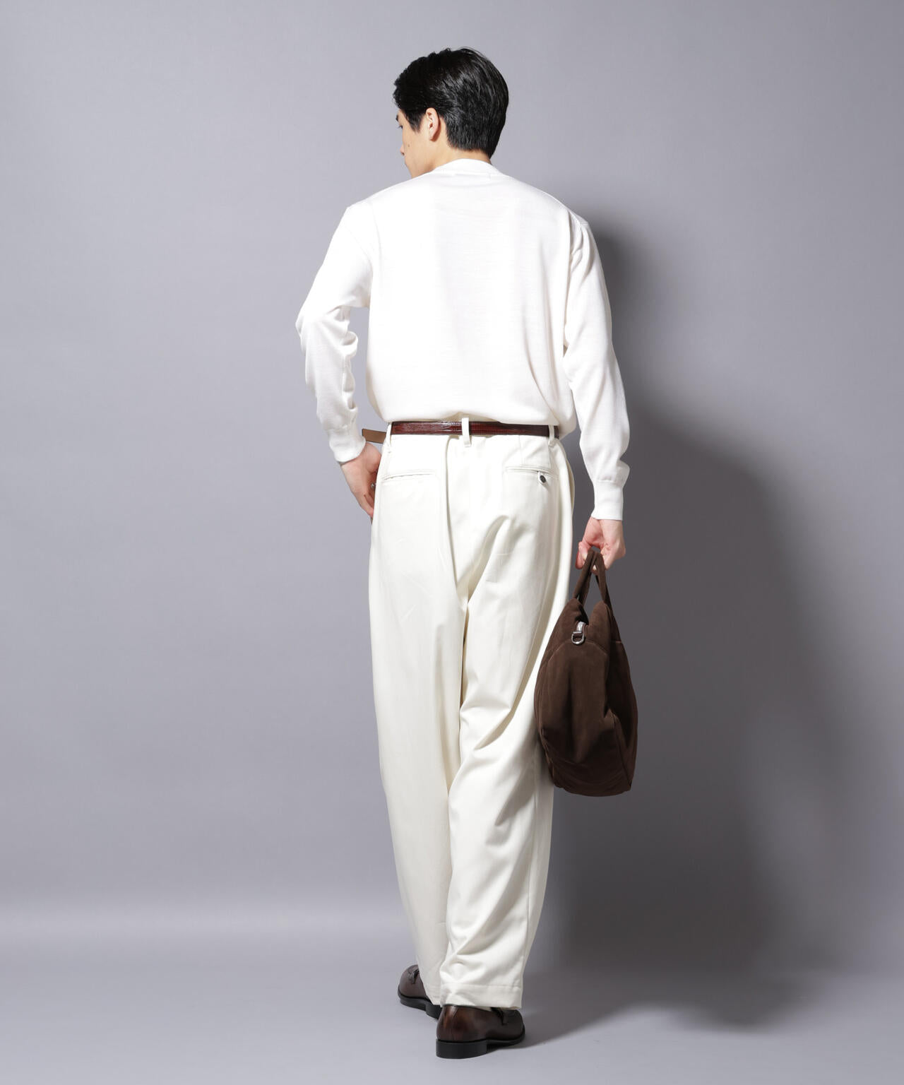 「毛玉レスニット」ファインゲージモックネック