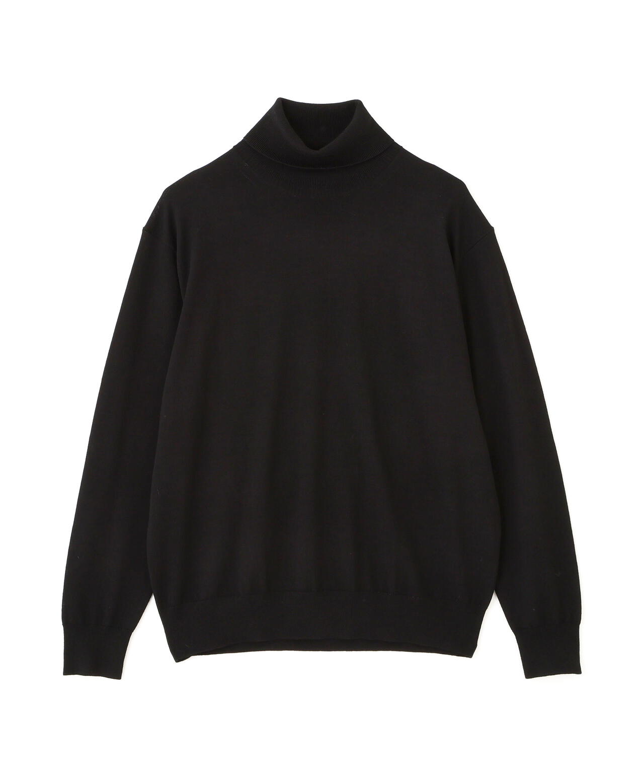 「毛玉レスニット」ファインゲージタートルネック