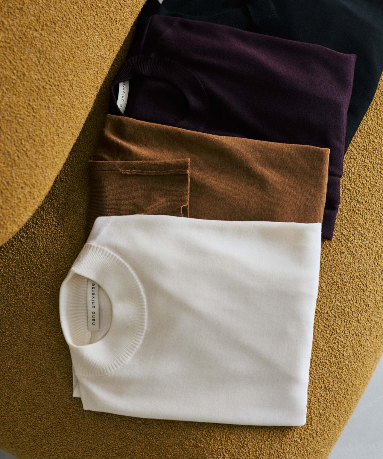 「毛玉レスニット」ファインゲージタートルネック