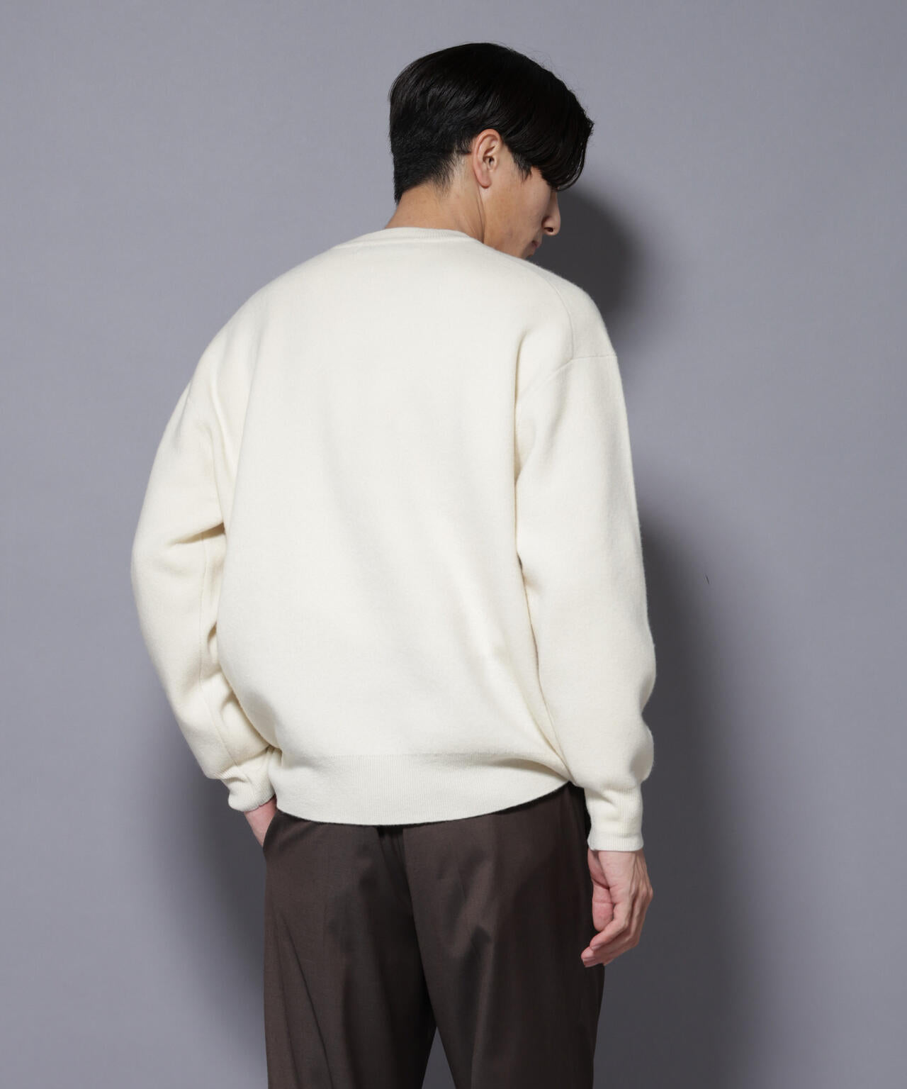 ウールカシミヤクルーネックプルオーバー