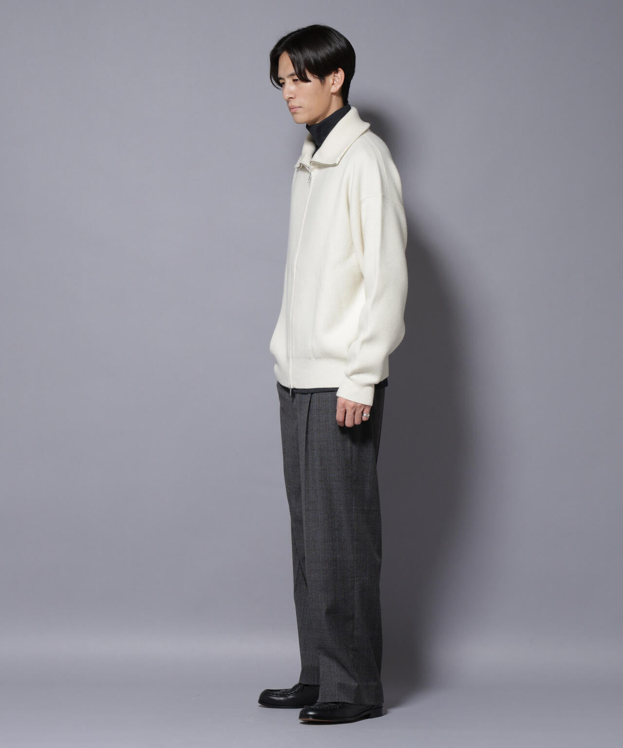 ウールカシミヤドライバーズニット