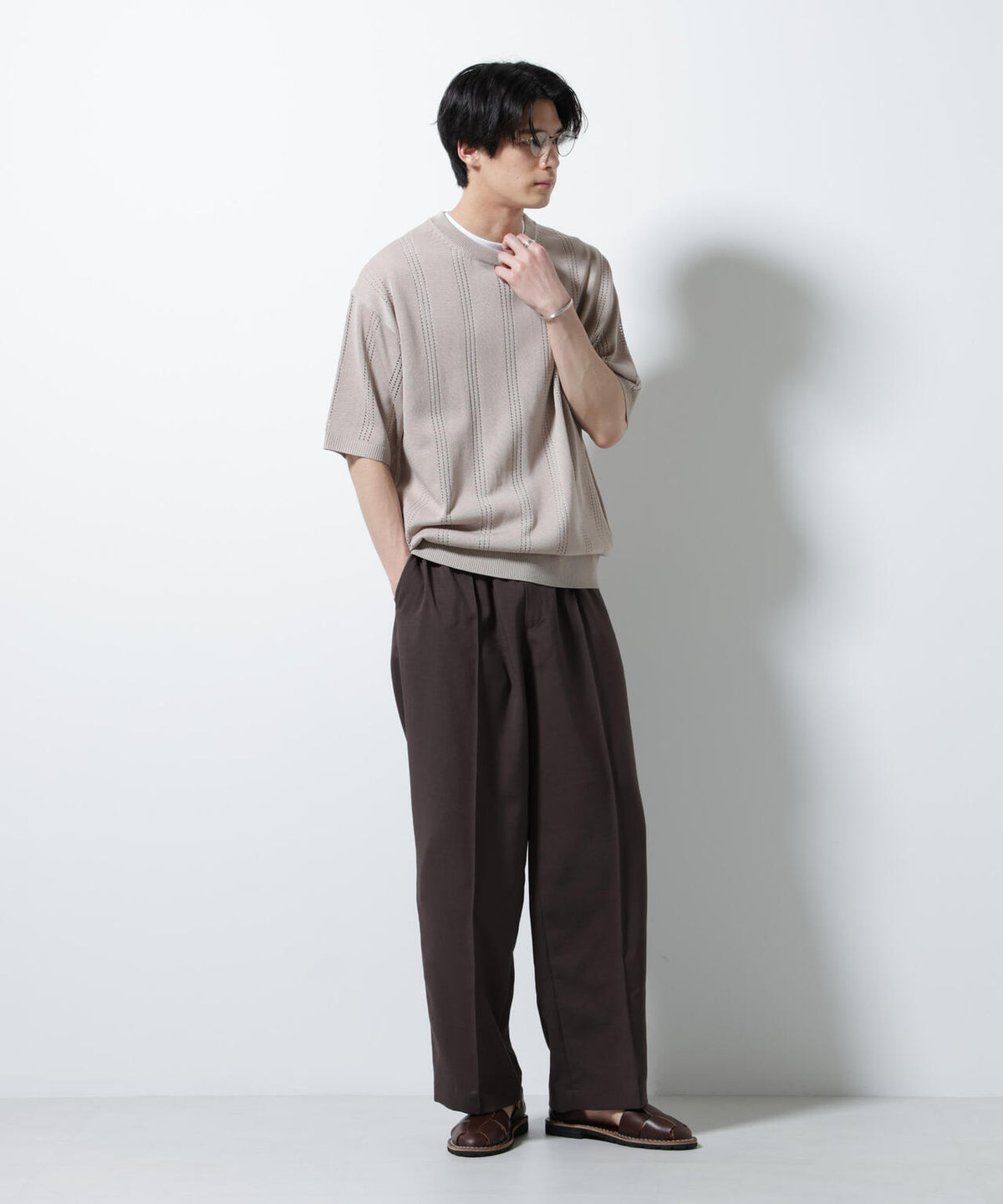 アイレットニット 半袖