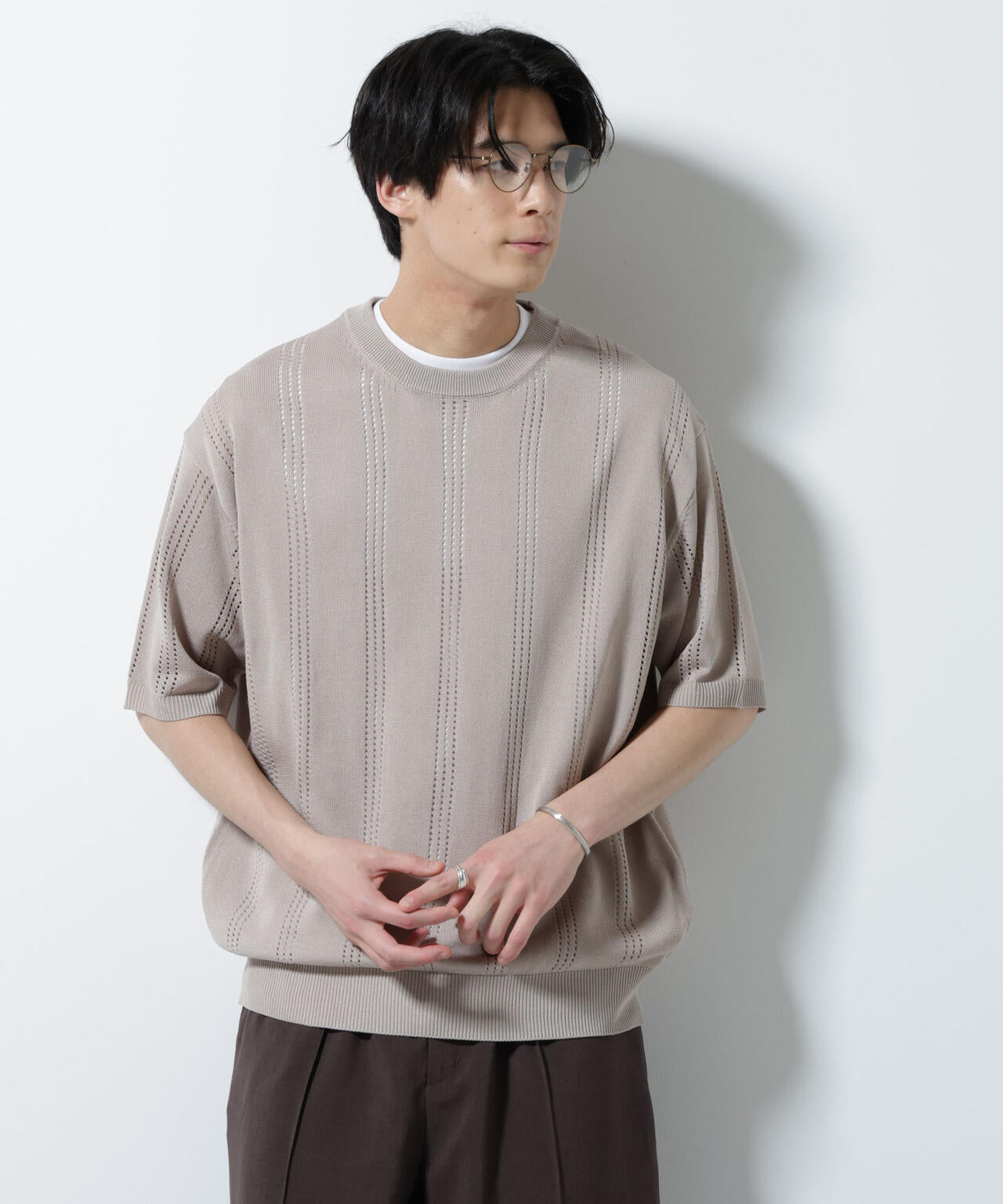 アイレットニット 半袖