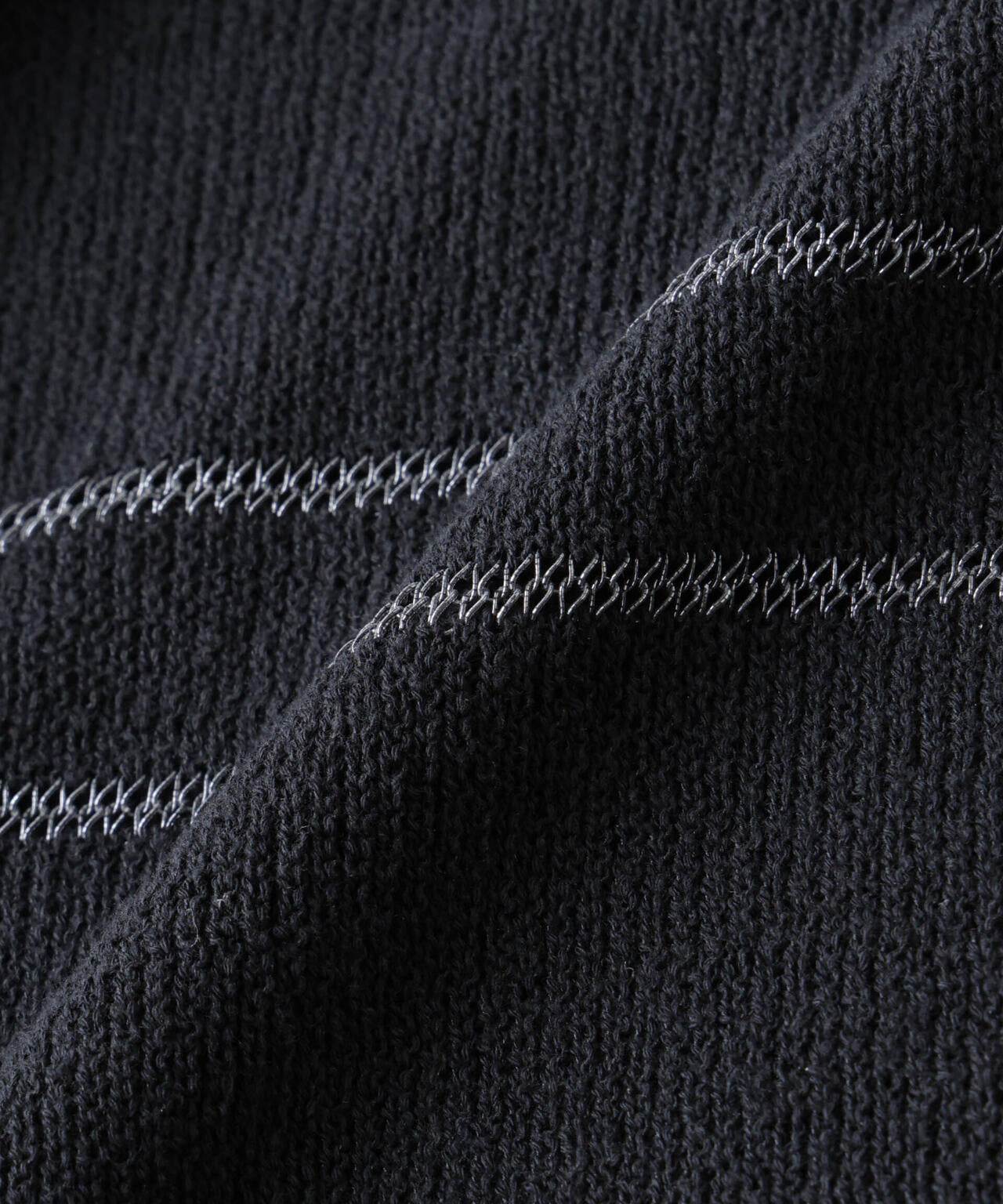 ブークレーラメボーダー ニットTシャツ