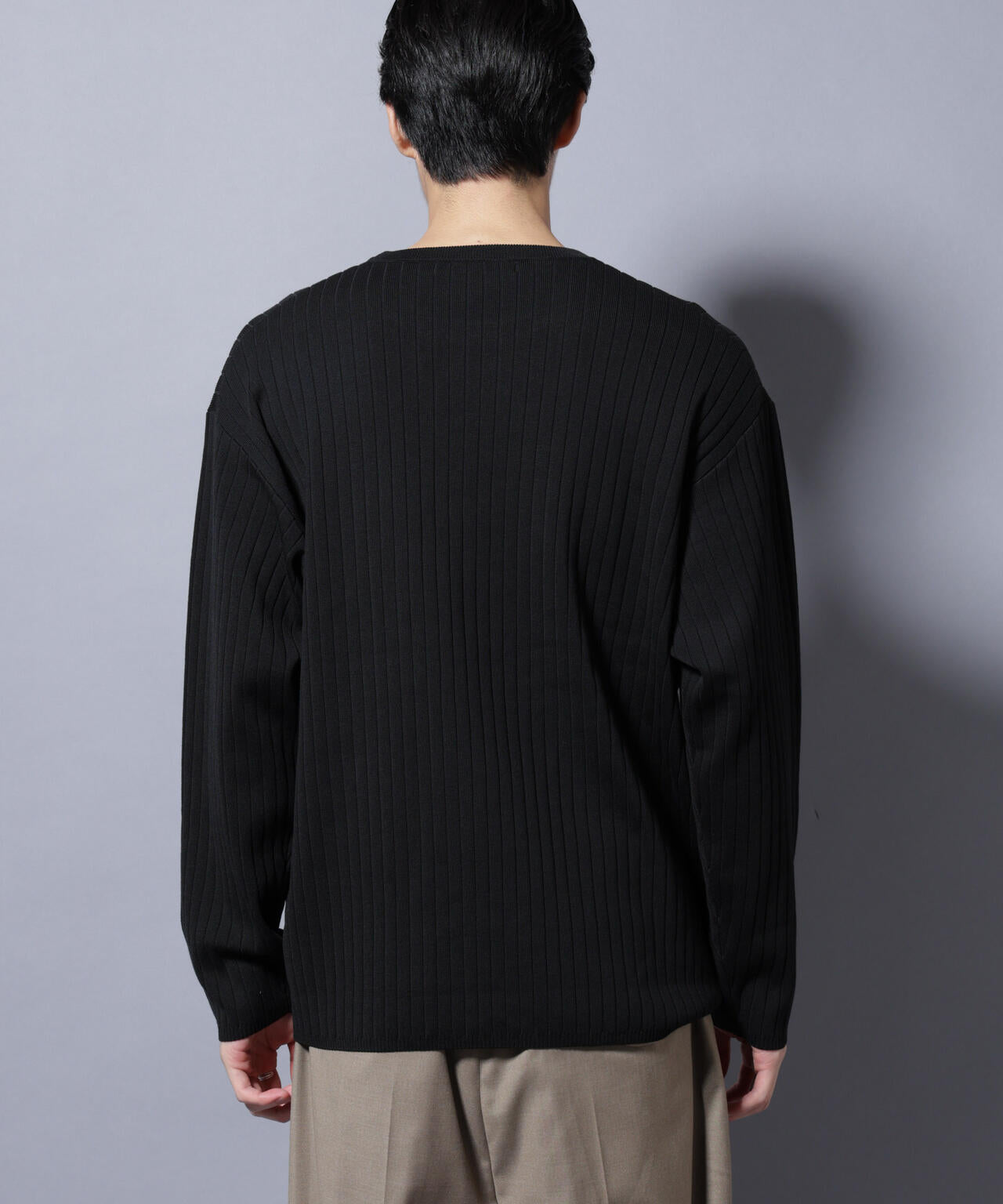 CICA&UVカット リブニットクルーネック