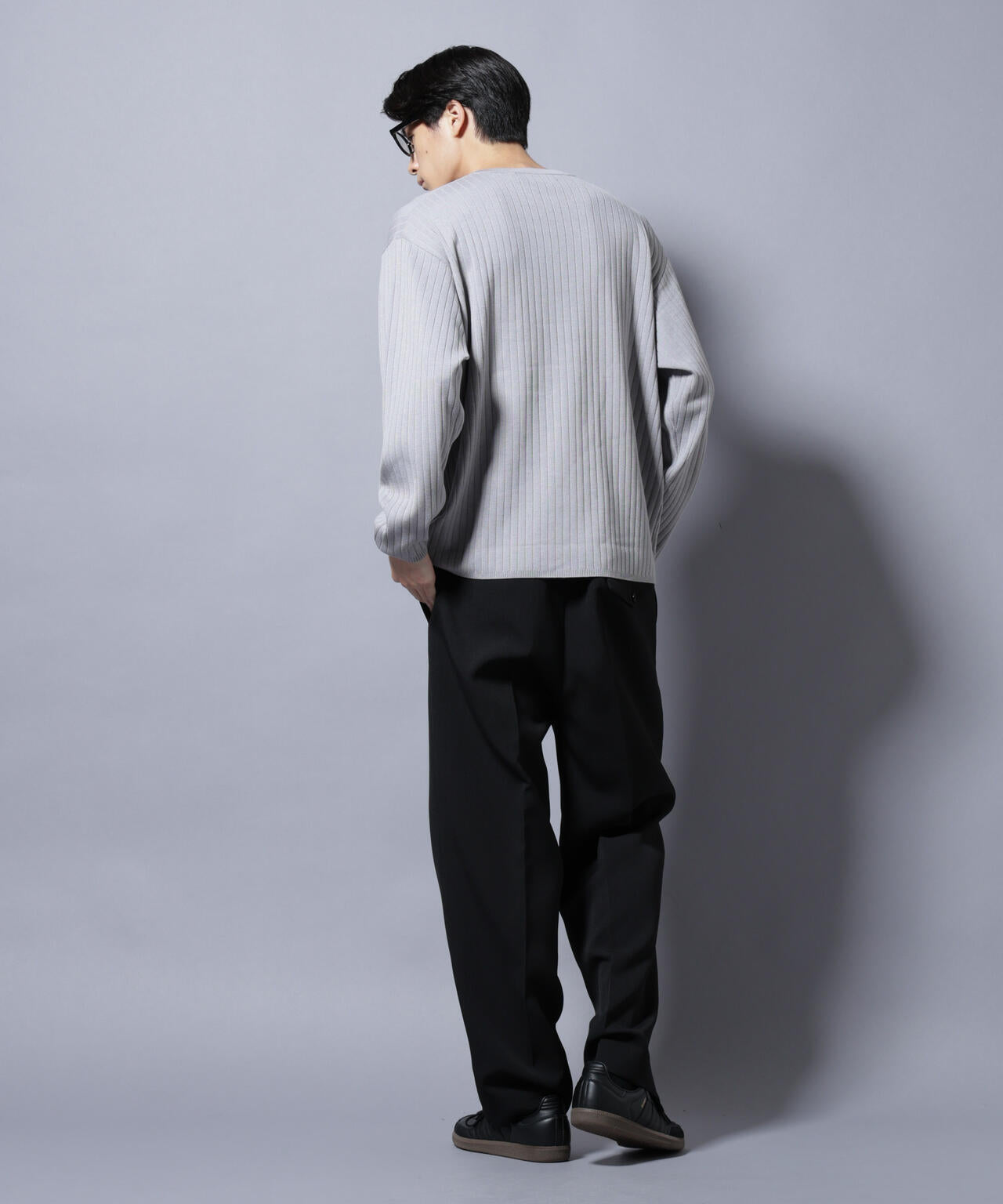 CICA&UVカット リブニットクルーネック