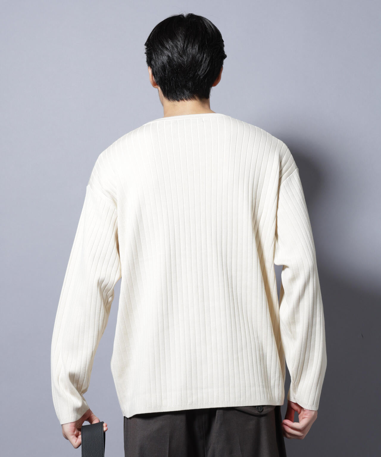 CICA&UVカット リブニットクルーネック