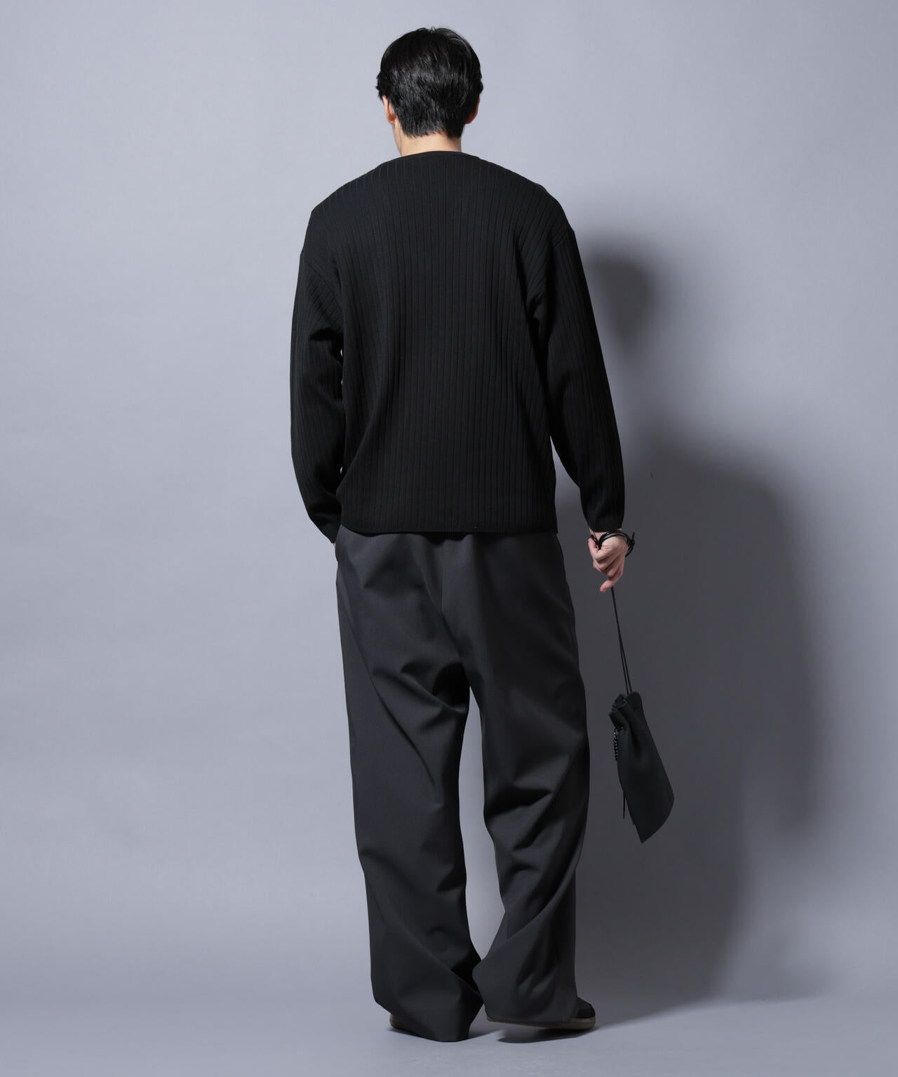 CICA&UVカット リブニットVネック