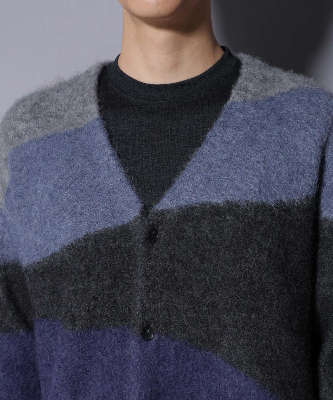 「COFIL」 SCIARADA モヘヤ混 ランドスケープニットカーディガン