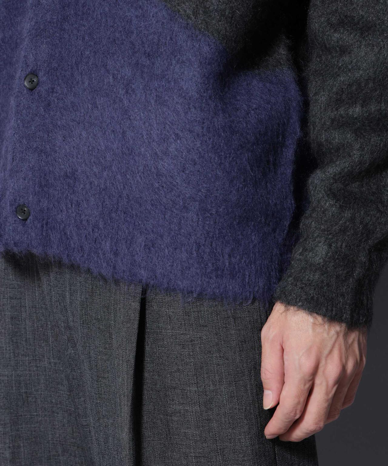 「COFIL」 SCIARADA モヘヤ混 ランドスケープニットカーディガン