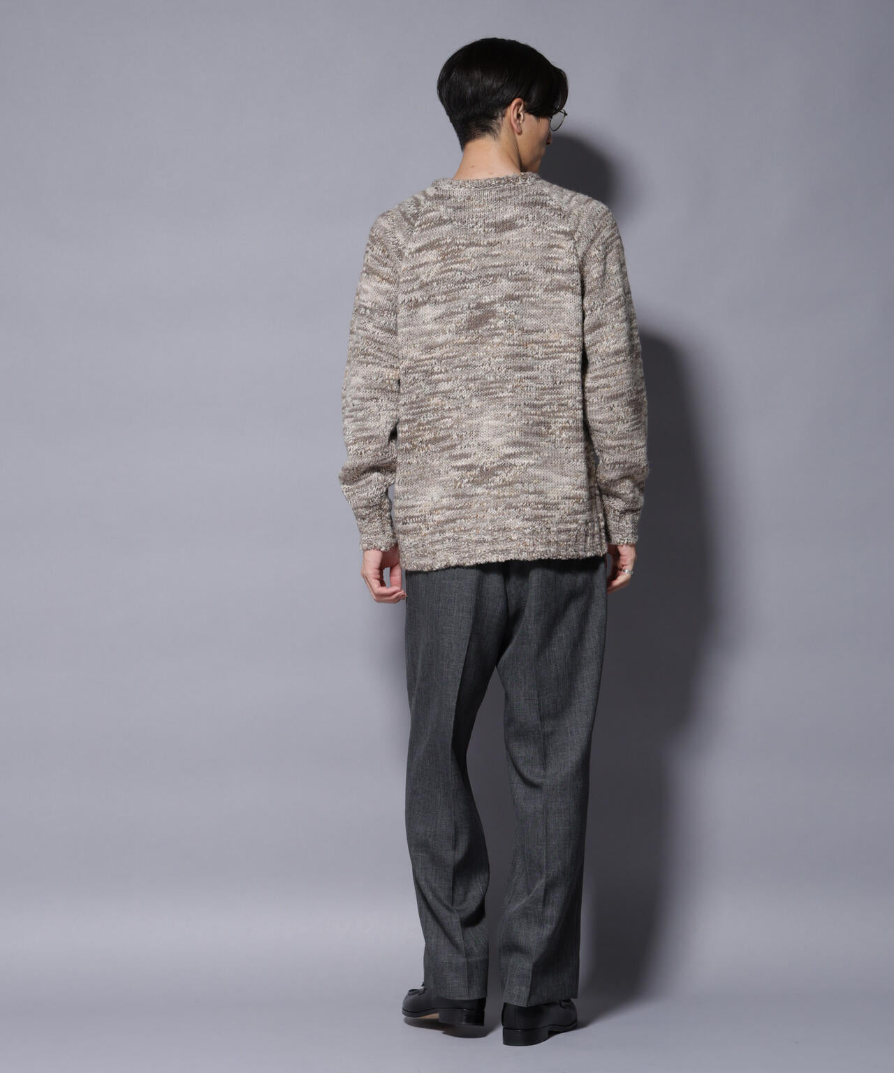 「COFIL」 PAVONE HOLIDAY メランジクルーネックニット