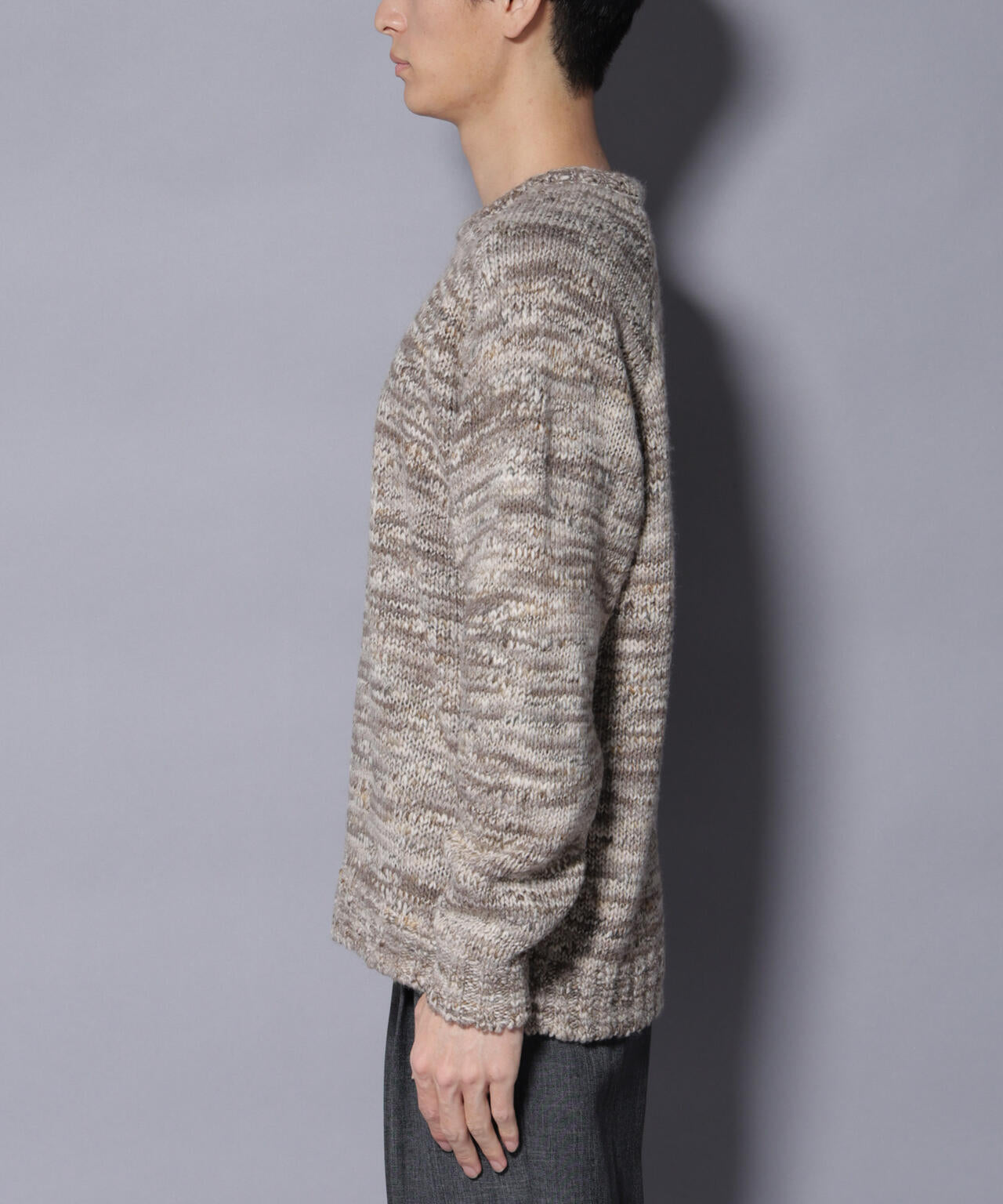 「COFIL」 PAVONE HOLIDAY メランジクルーネックニット