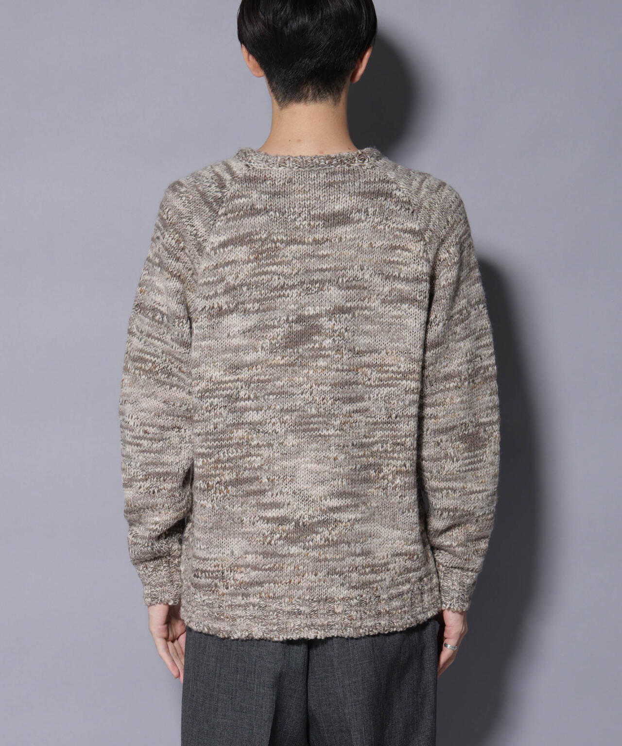 「COFIL」 PAVONE HOLIDAY メランジクルーネックニット