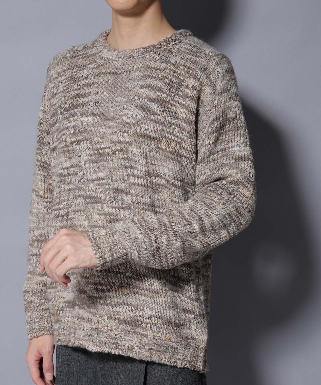 「COFIL」 PAVONE HOLIDAY メランジクルーネックニット