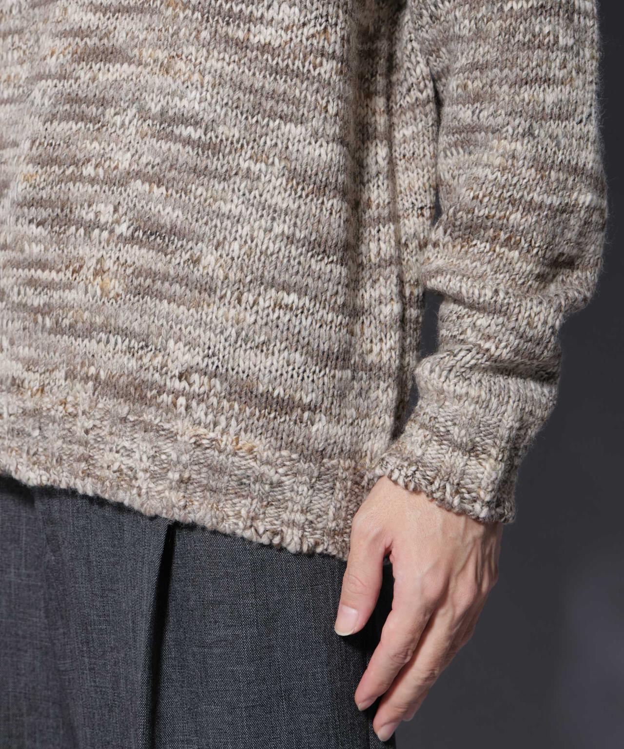 「COFIL」 PAVONE HOLIDAY メランジクルーネックニット
