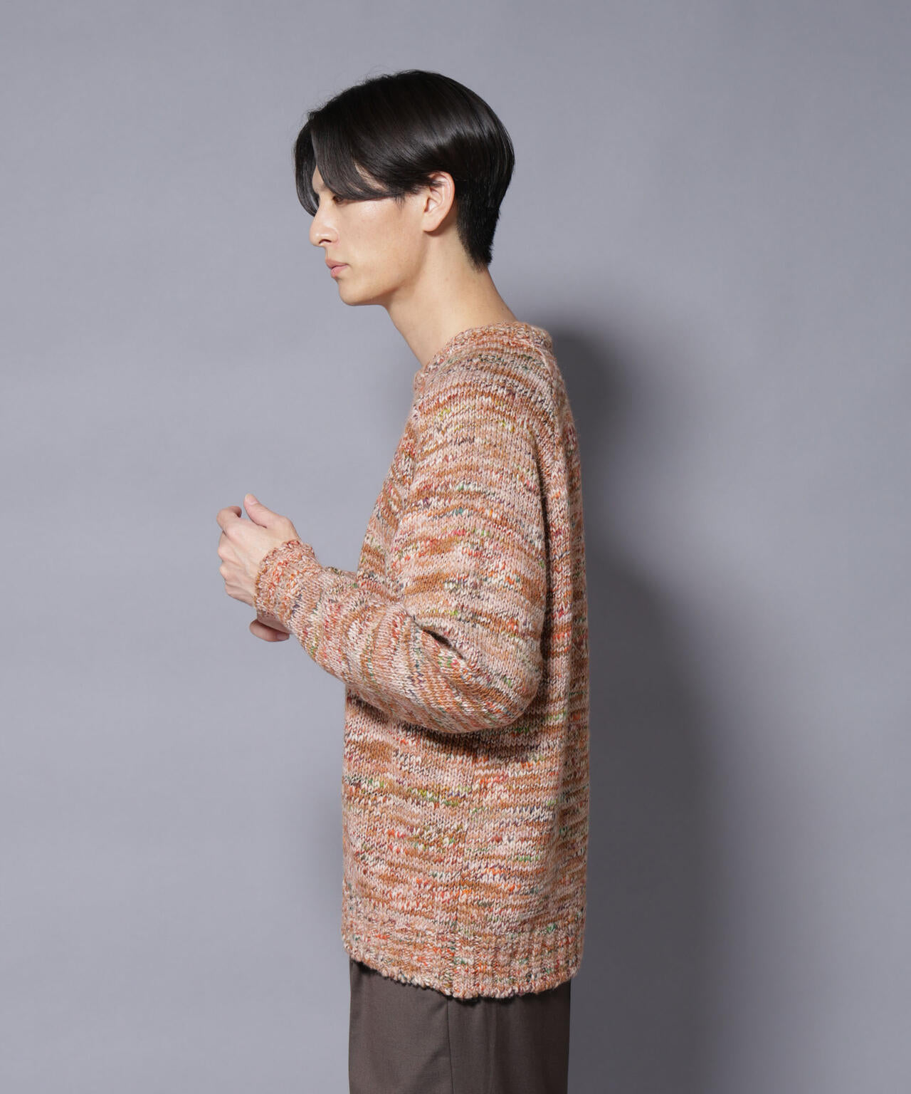 「COFIL」 PAVONE HOLIDAY メランジクルーネックニット