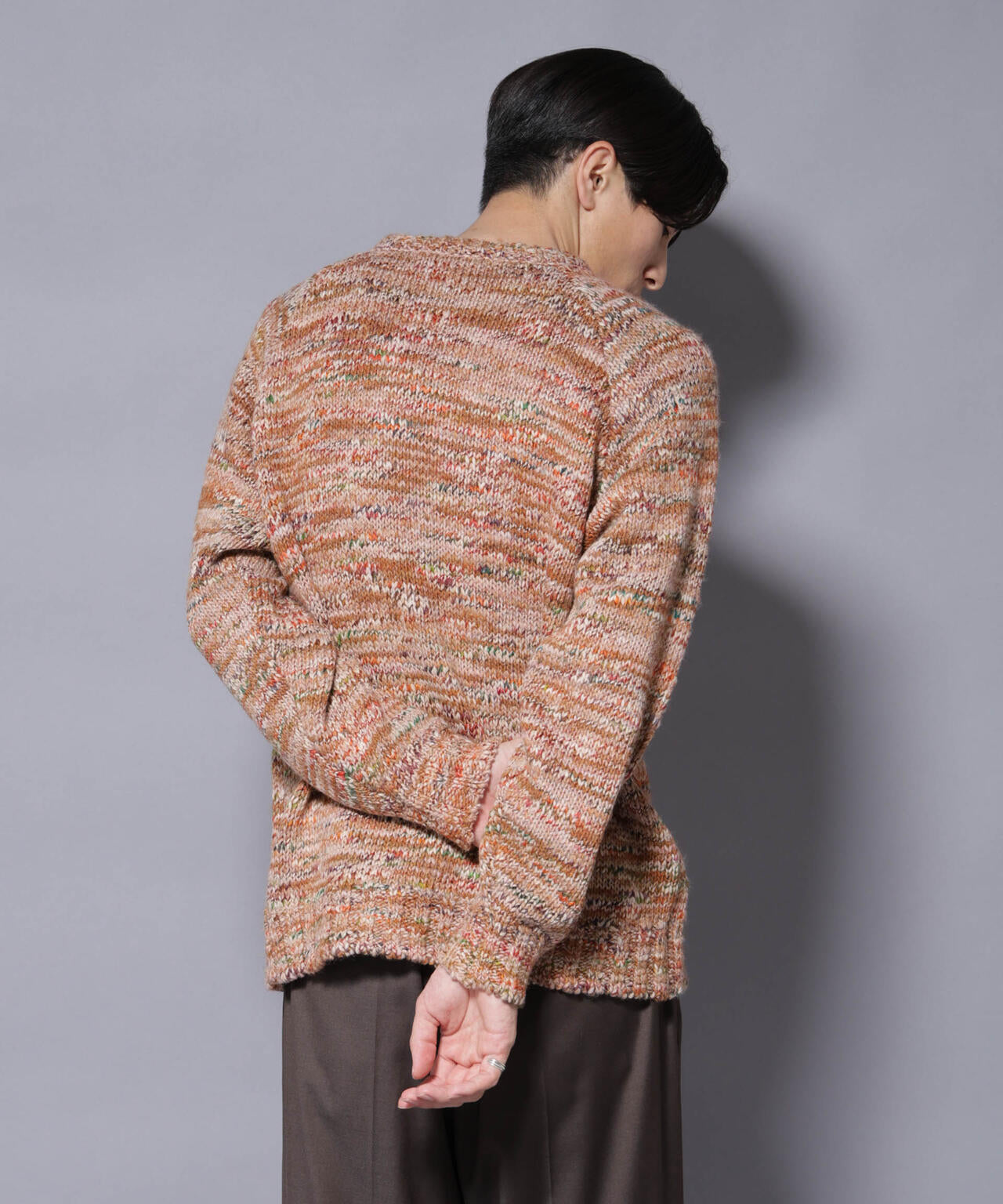 「COFIL」 PAVONE HOLIDAY メランジクルーネックニット