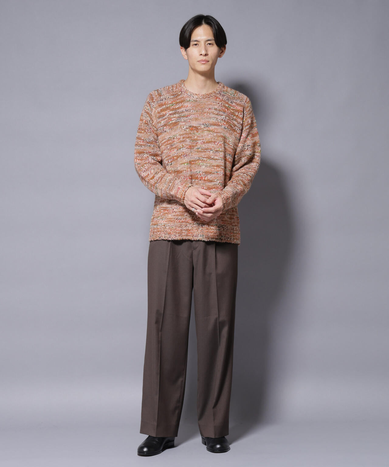 「COFIL」 PAVONE HOLIDAY メランジクルーネックニット