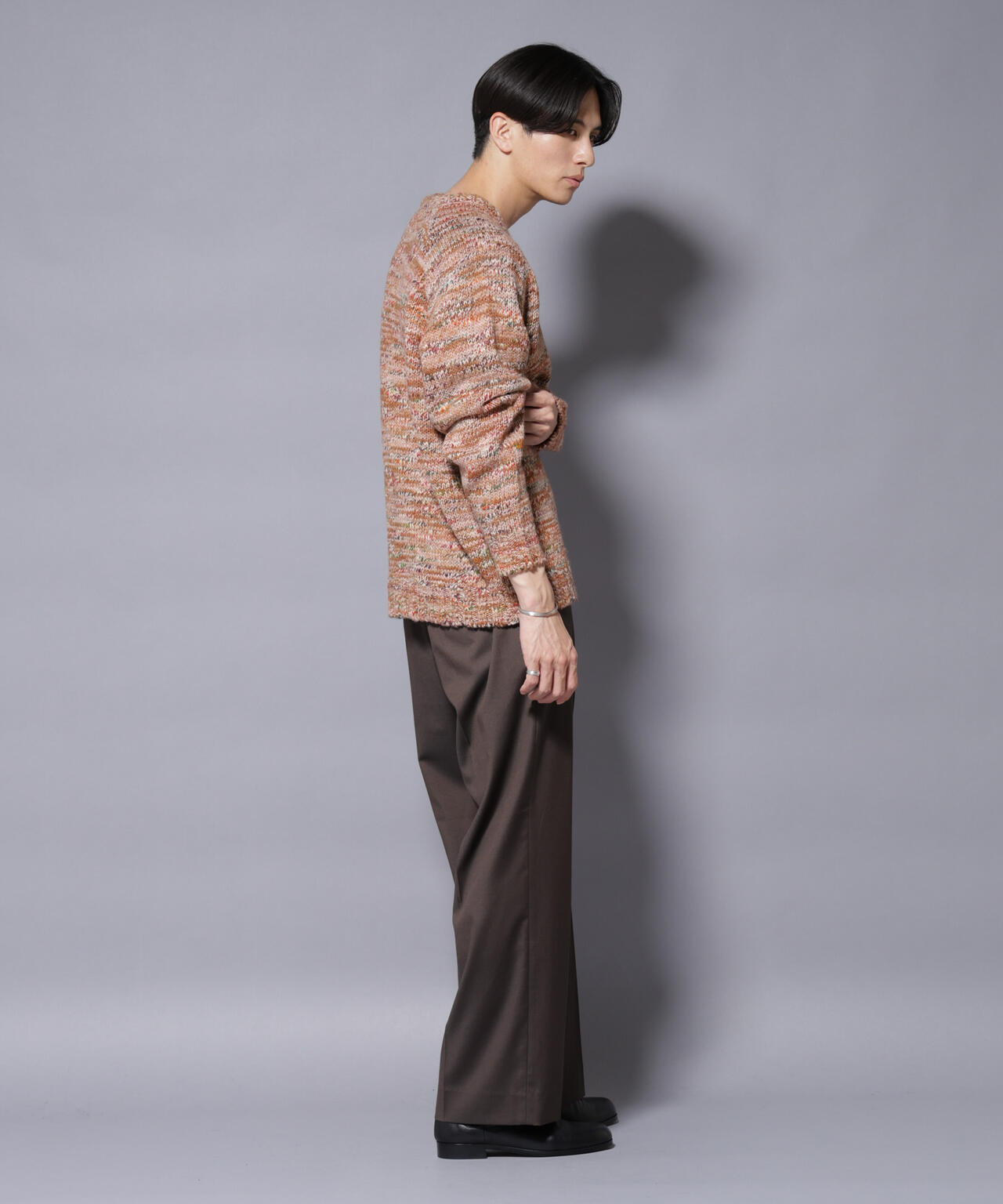 「COFIL」 PAVONE HOLIDAY メランジクルーネックニット