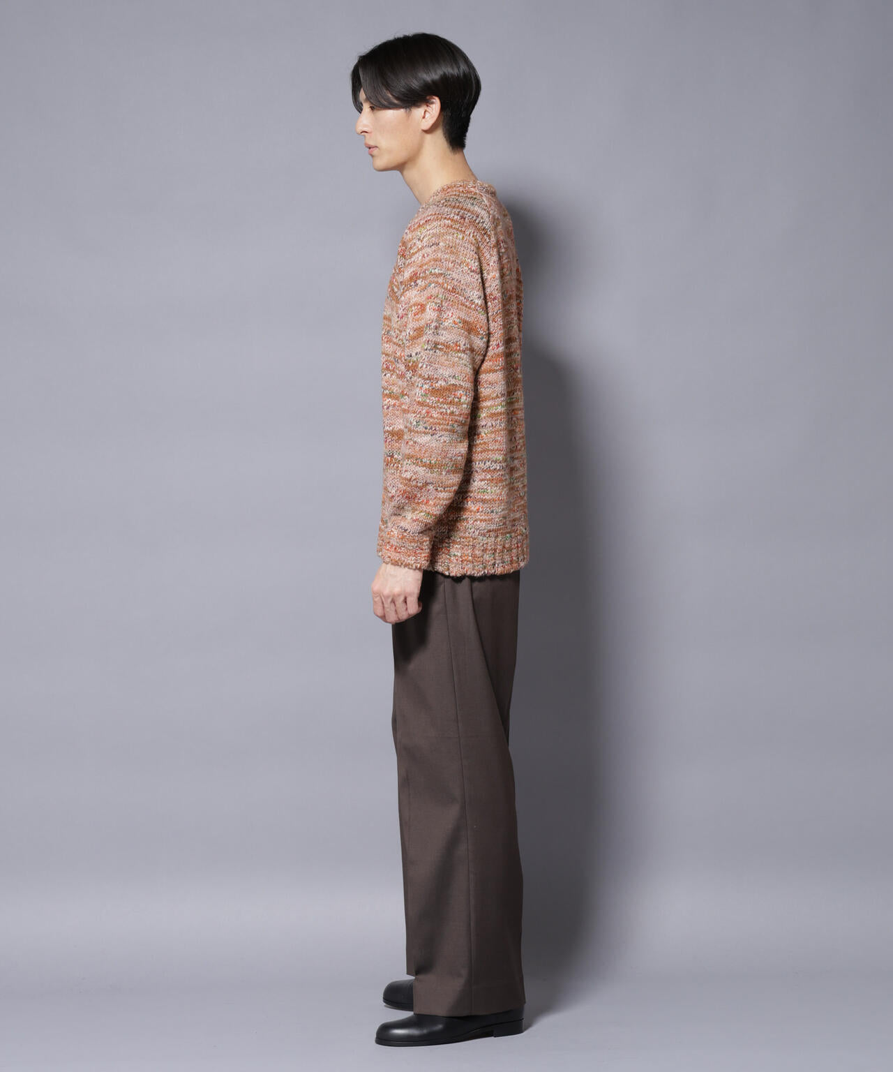 「COFIL」 PAVONE HOLIDAY メランジクルーネックニット