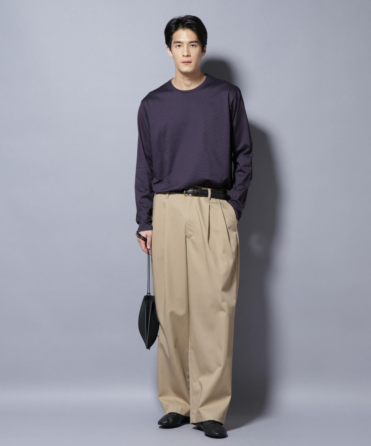 ソラーロライトストレッチクルーネックTシャツ 長袖