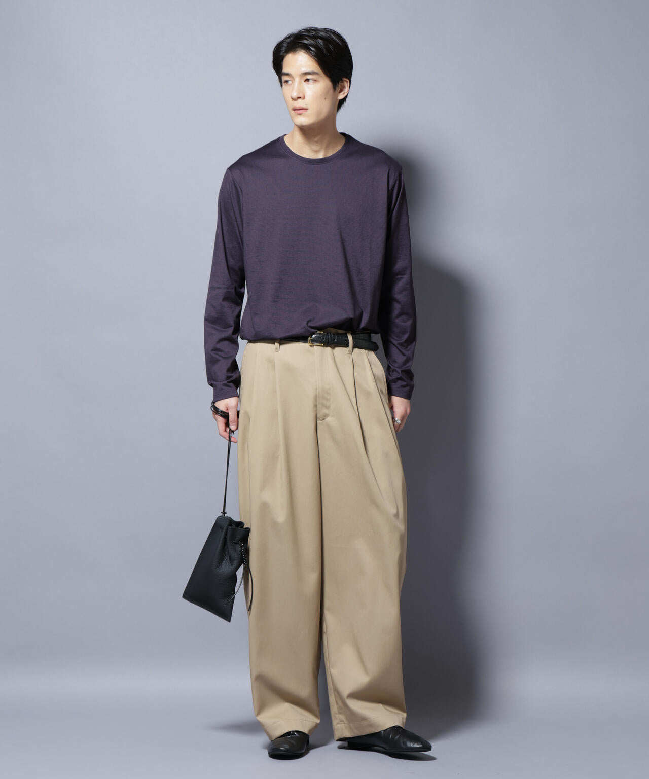 ソラーロライトストレッチクルーネックTシャツ 長袖
