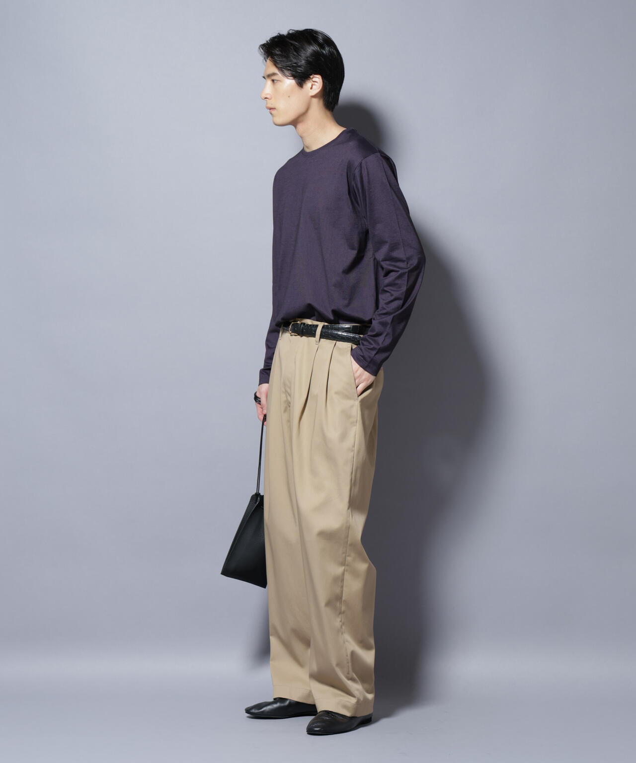 ソラーロライトストレッチクルーネックTシャツ 長袖