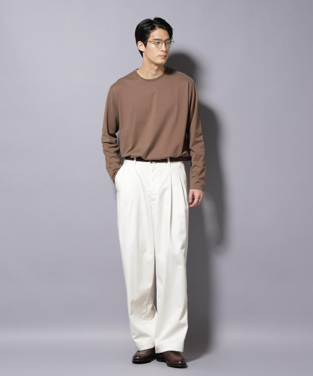 ソラーロライトストレッチクルーネックTシャツ 長袖