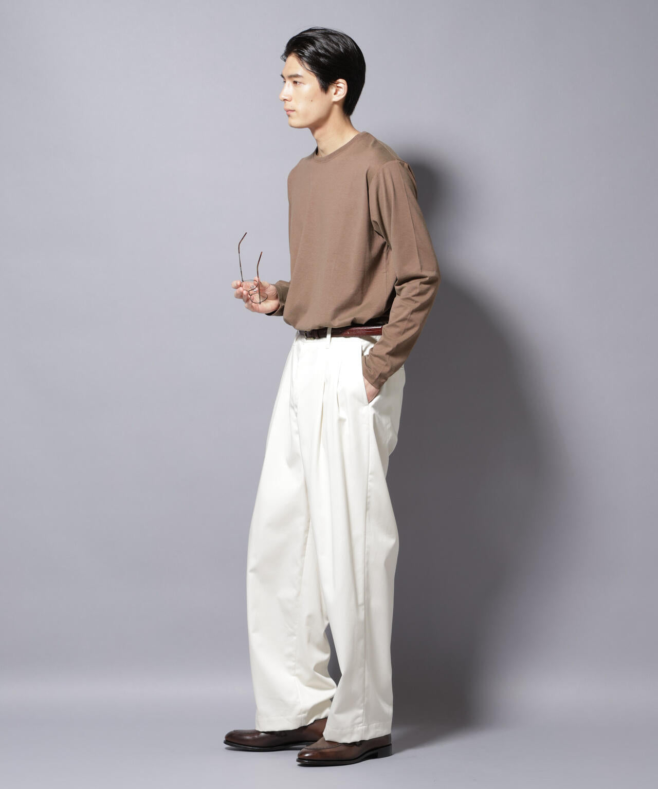 ソラーロライトストレッチクルーネックTシャツ 長袖