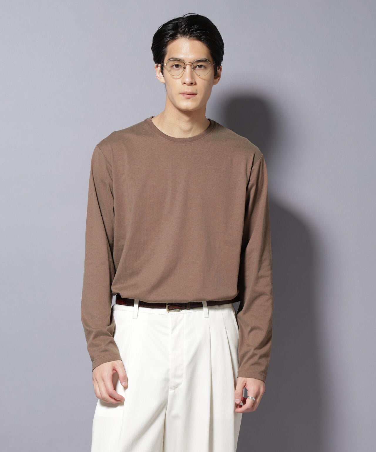 ソラーロライトストレッチクルーネックTシャツ 長袖