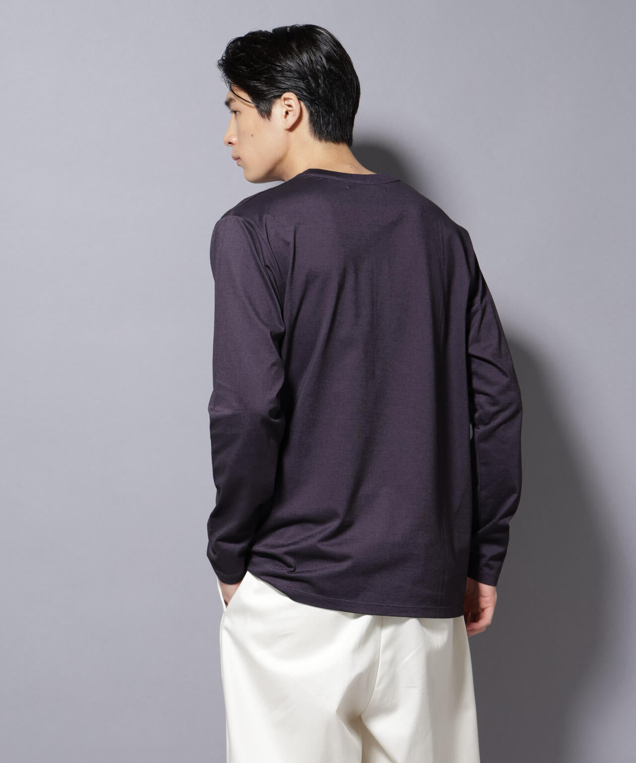 ソラーロライトストレッチヘンリーネックTシャツ 長袖