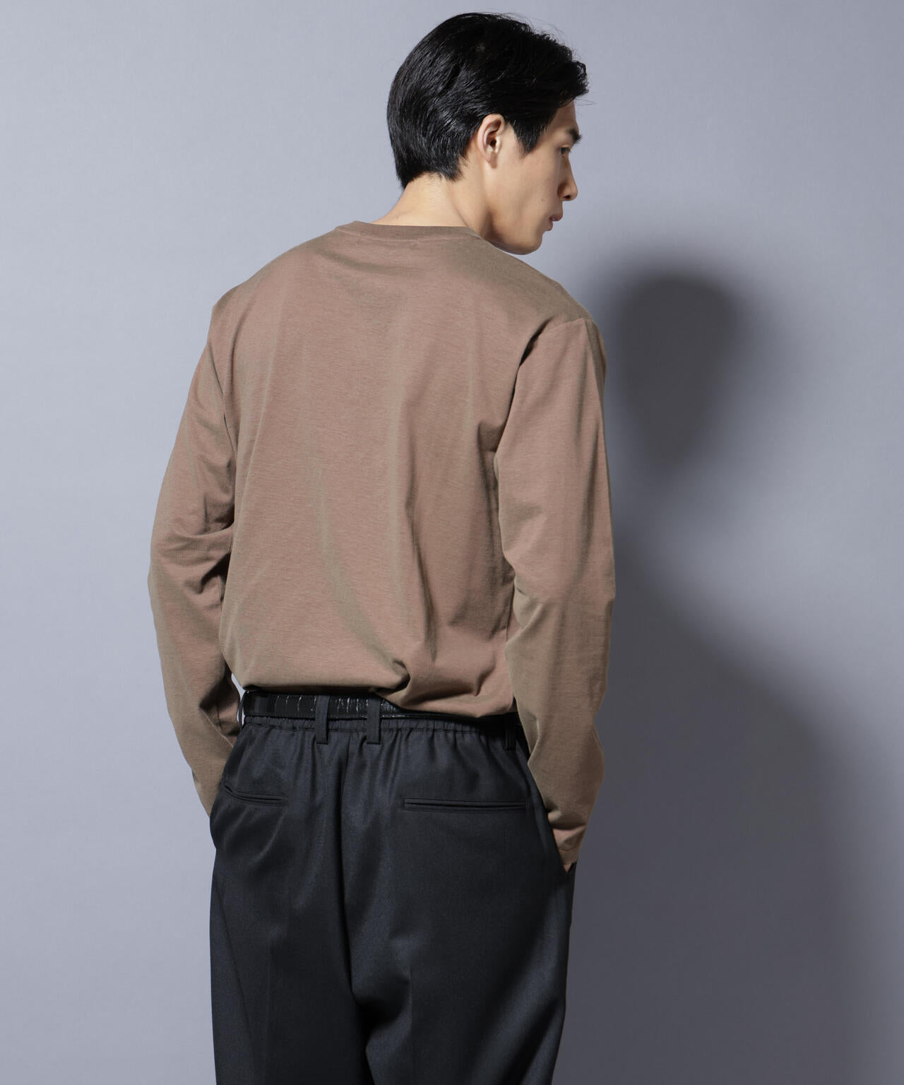 ソラーロライトストレッチヘンリーネックTシャツ 長袖