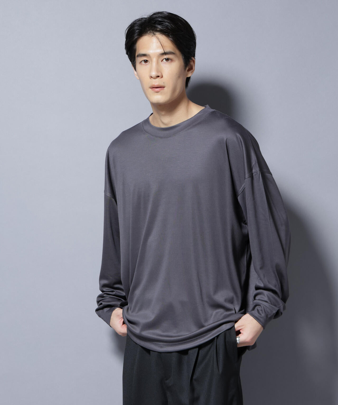 MIYATA×NANO JAPAN MADE キュプラ混 Tシャツ 長袖