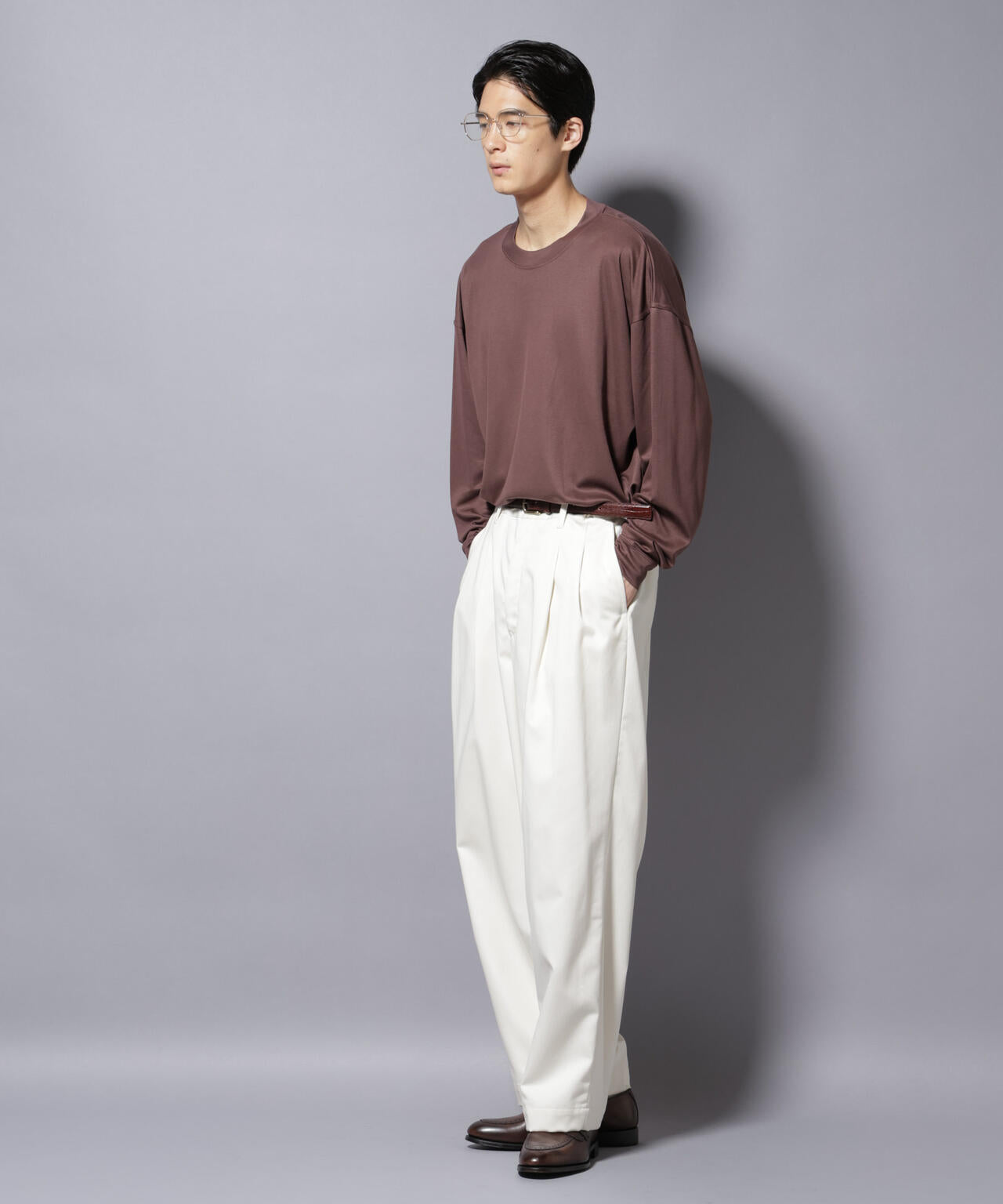 MIYATA×NANO JAPAN MADE キュプラ混 Tシャツ 長袖