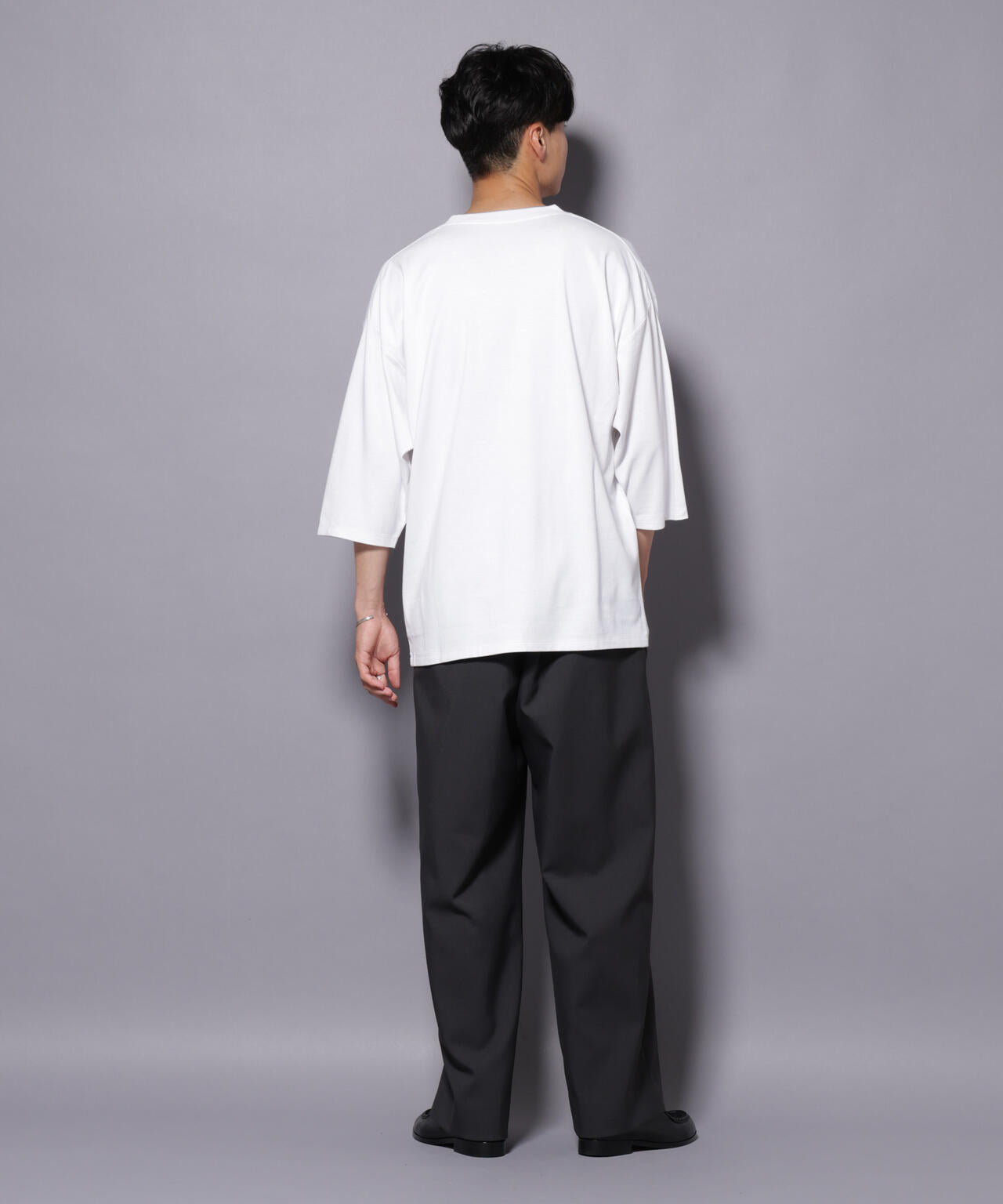 Anti Soaked(R) 汗染み防止 クルーネックワイドTシャツ七分袖
