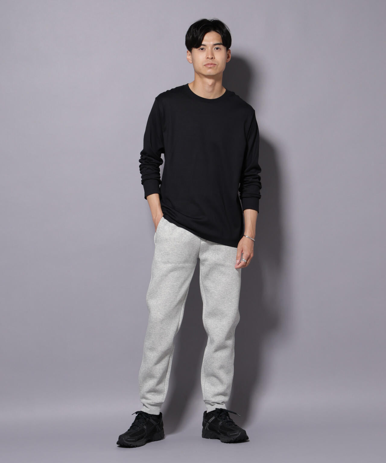 Anti Soaked(R)汗染み防止 クルーネックTシャツ 長袖