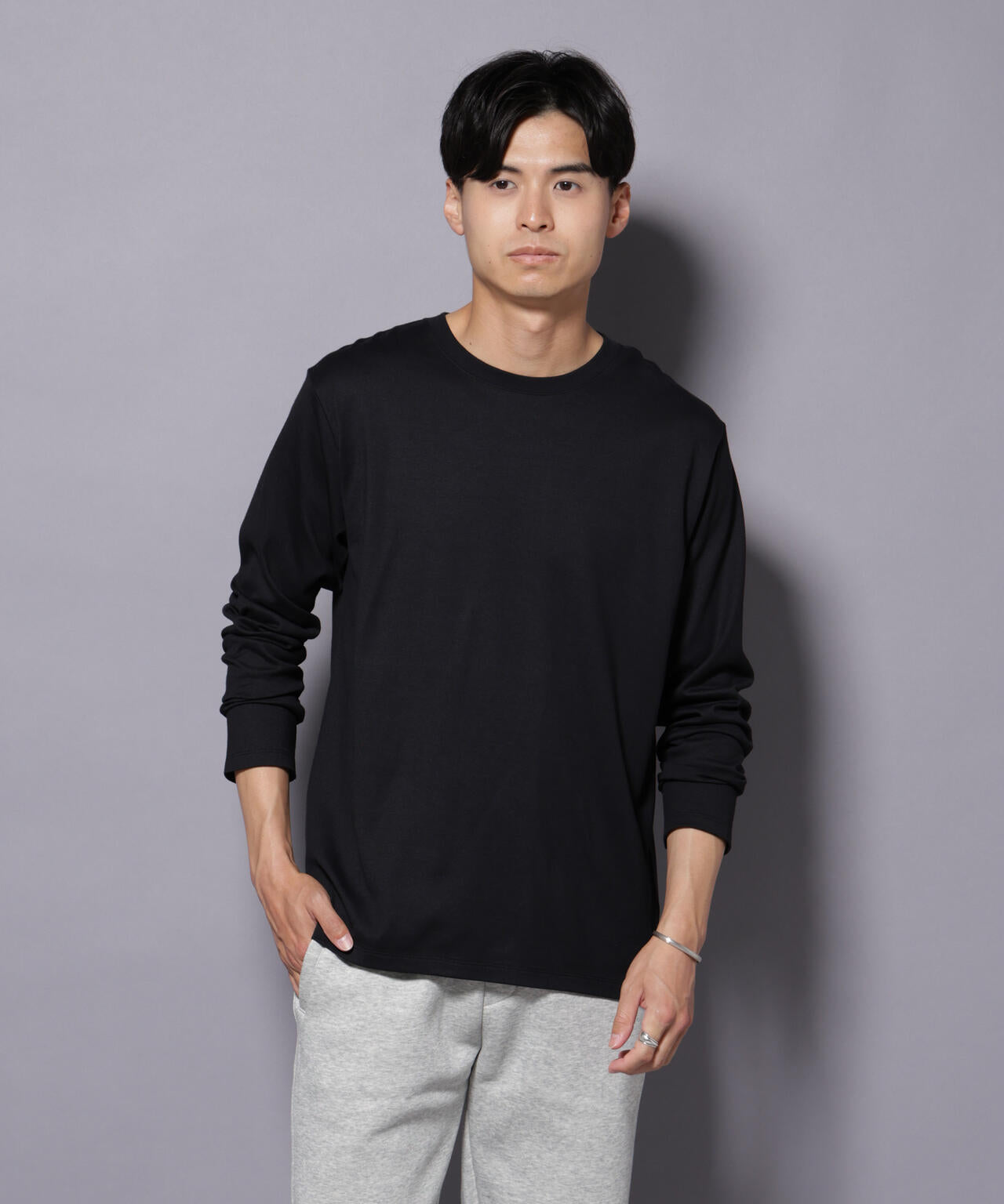 Anti Soaked(R)汗染み防止 クルーネックTシャツ 長袖