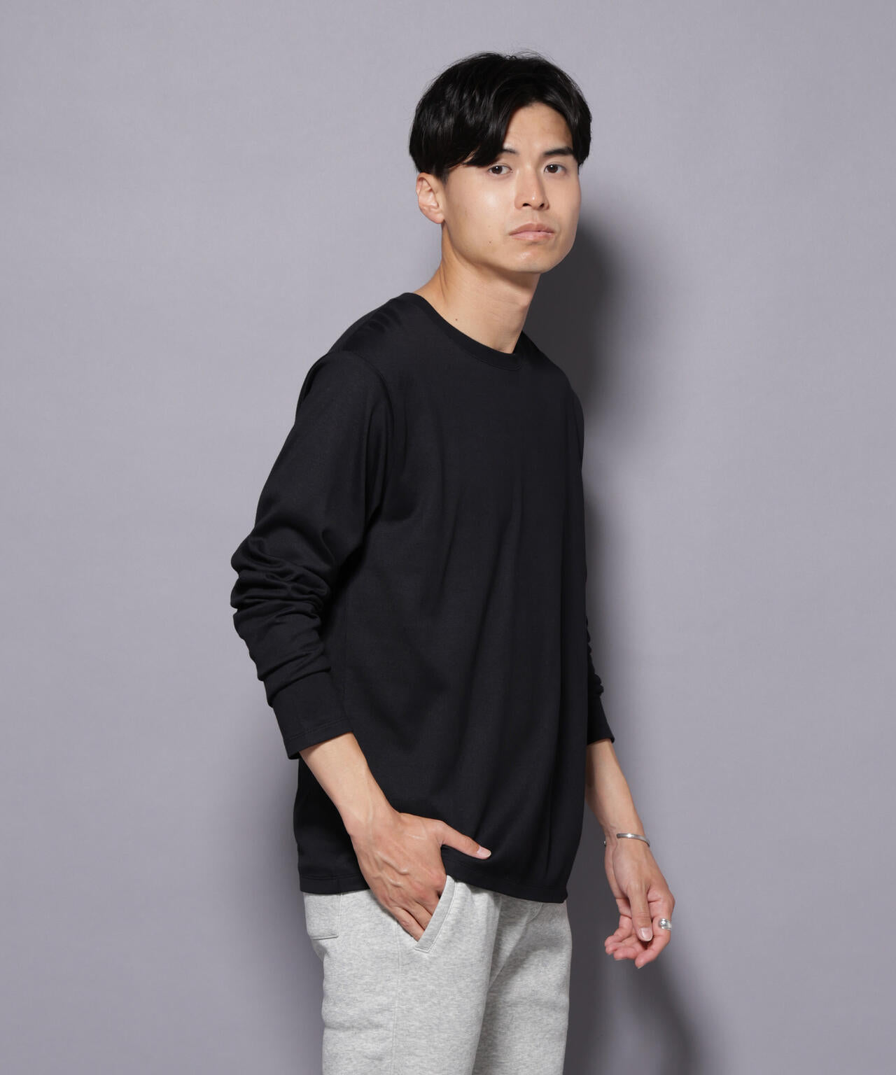 Anti Soaked(R)汗染み防止 クルーネックTシャツ 長袖