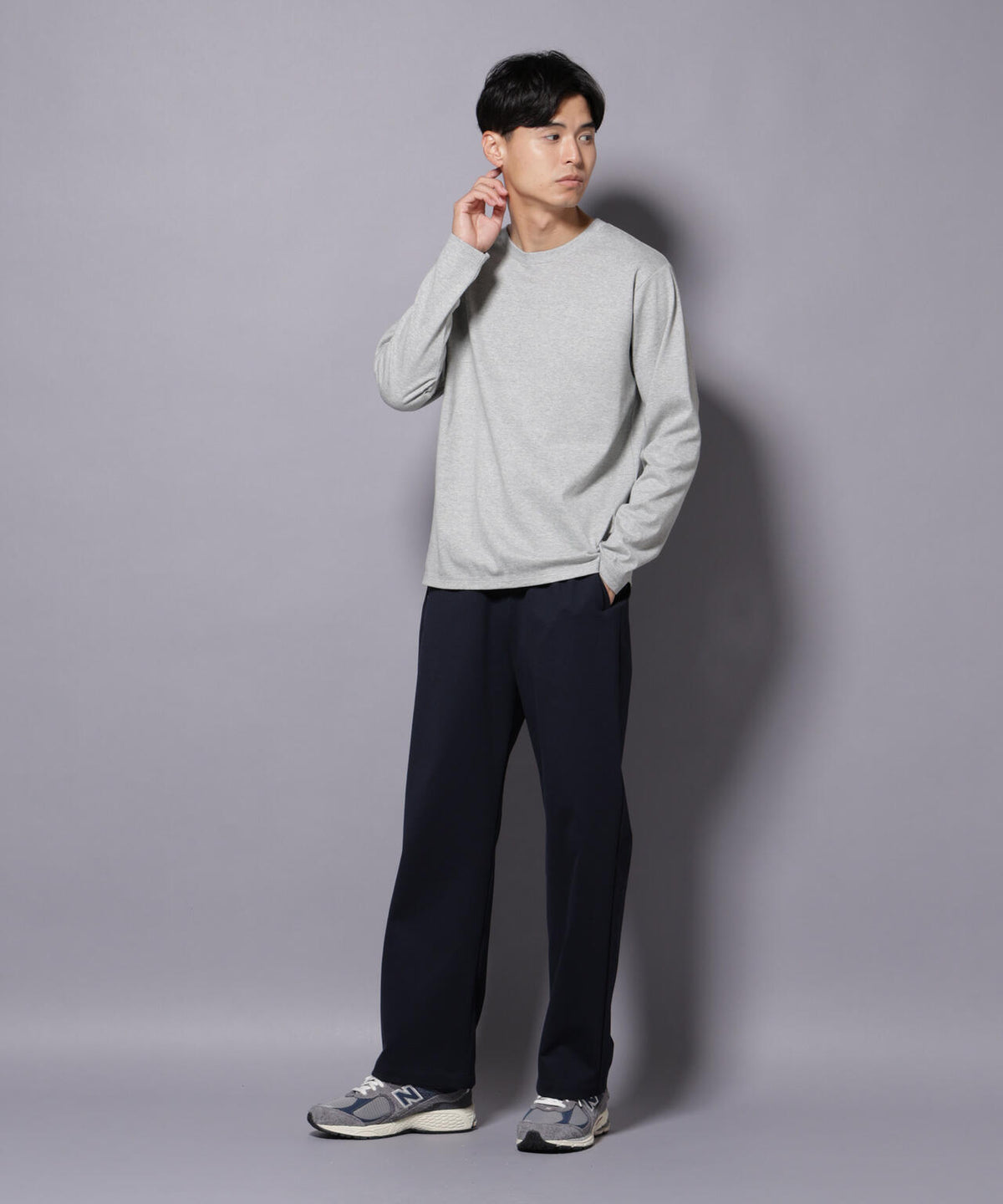 Anti Soaked(R)汗染み防止 クルーネックTシャツ 長袖