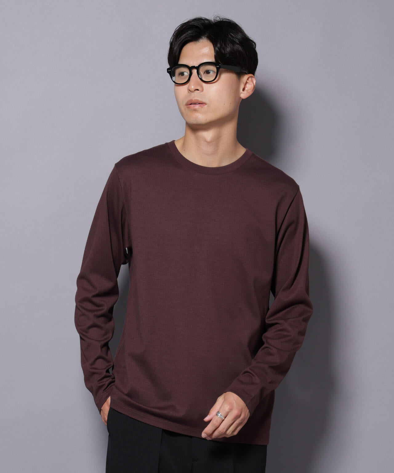 Anti Soaked(R)汗染み防止 クルーネックTシャツ 長袖