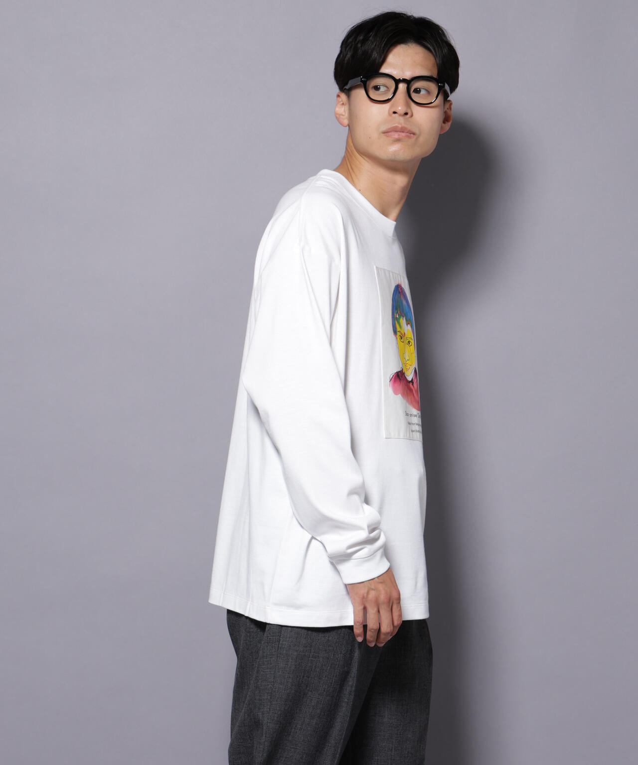 Anti Soaked(R)×SUNCHAIポートレート汗染み防止 Tシャツ長袖
