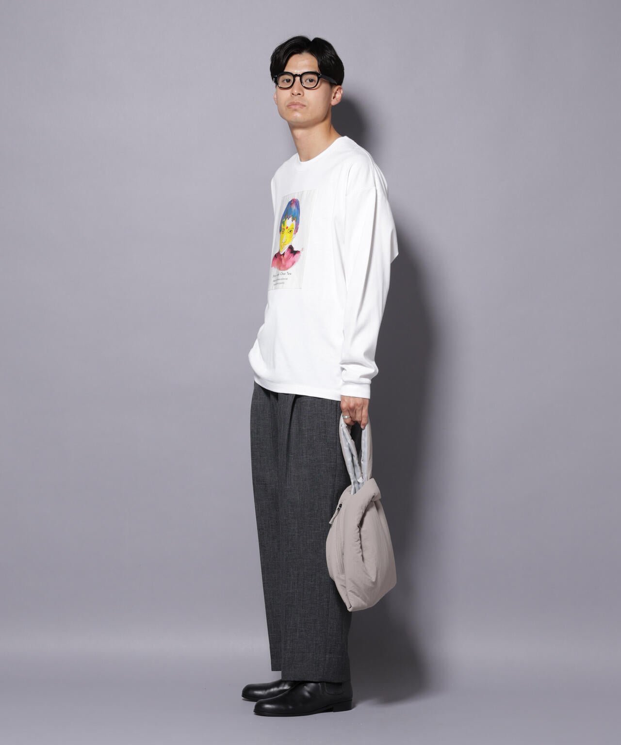 Anti Soaked(R)×SUNCHAIポートレート汗染み防止 Tシャツ長袖