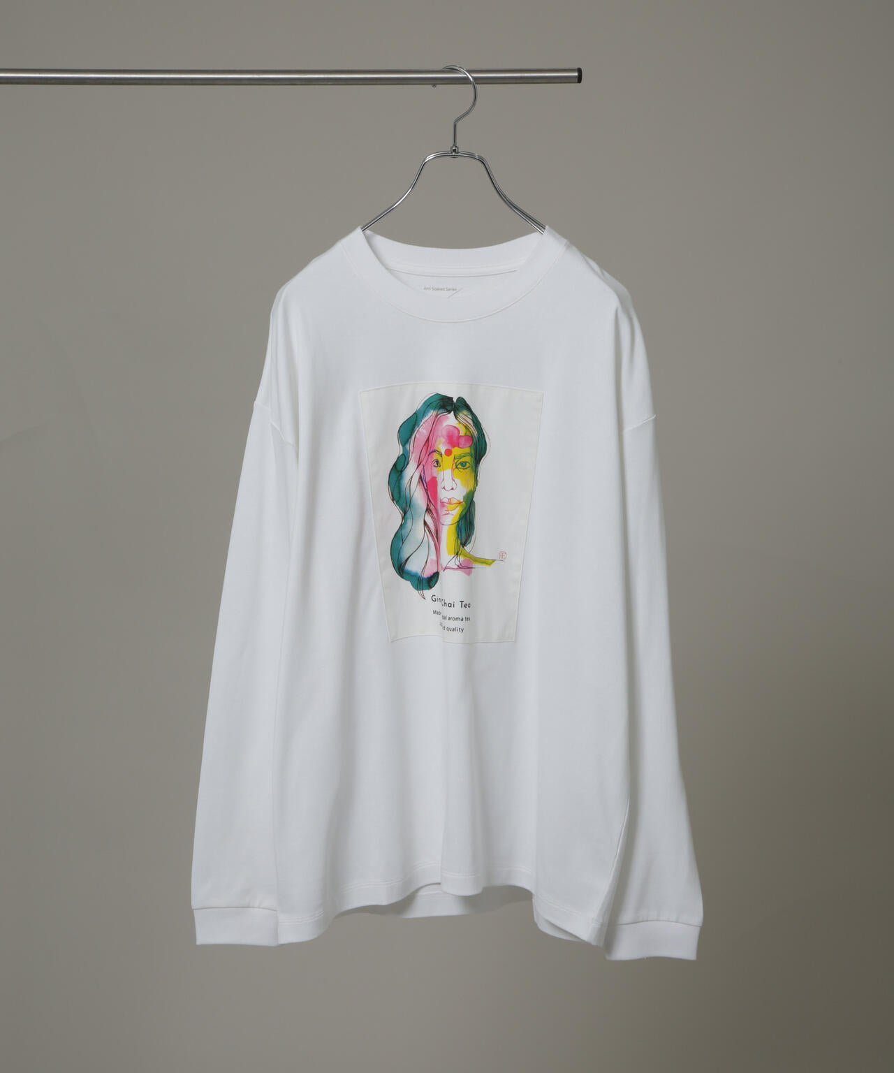Anti Soaked(R)×SUNCHAIポートレート汗染み防止 Tシャツ長袖