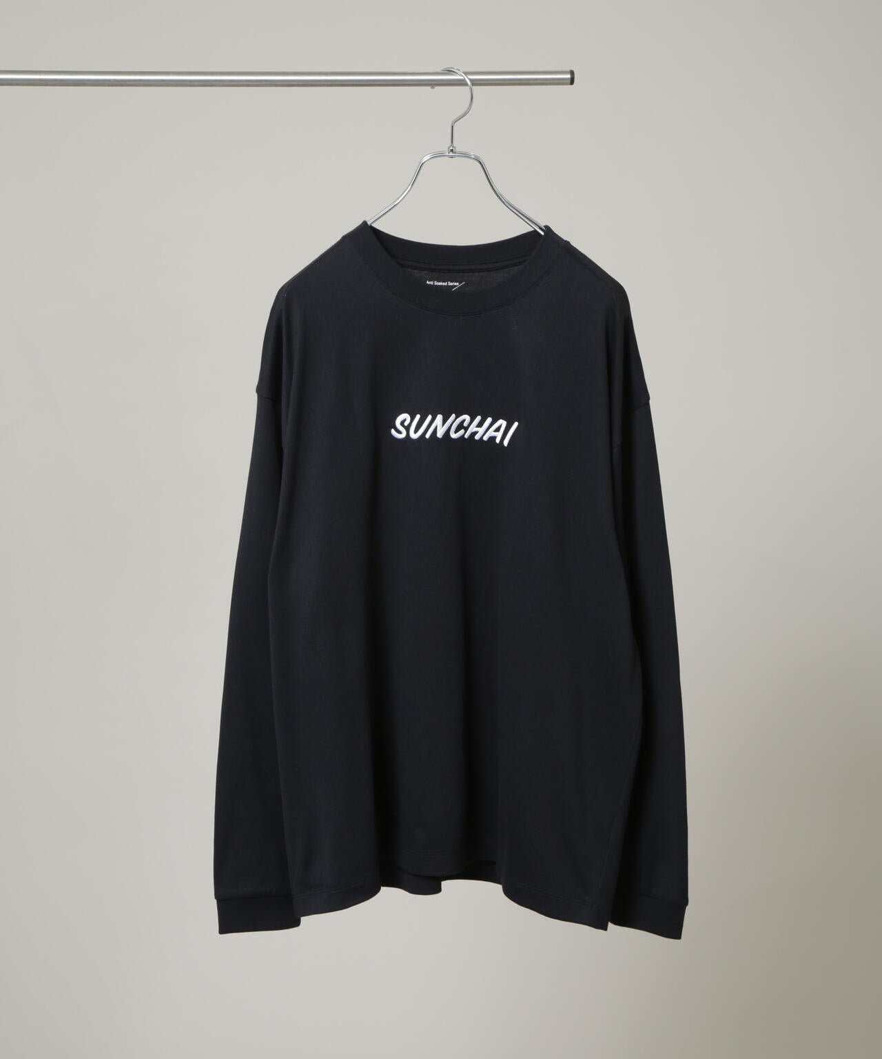 Anti Soaked(R)×SUNCHAI ロゴ刺繍 汗染み防止 Tシャツ長袖