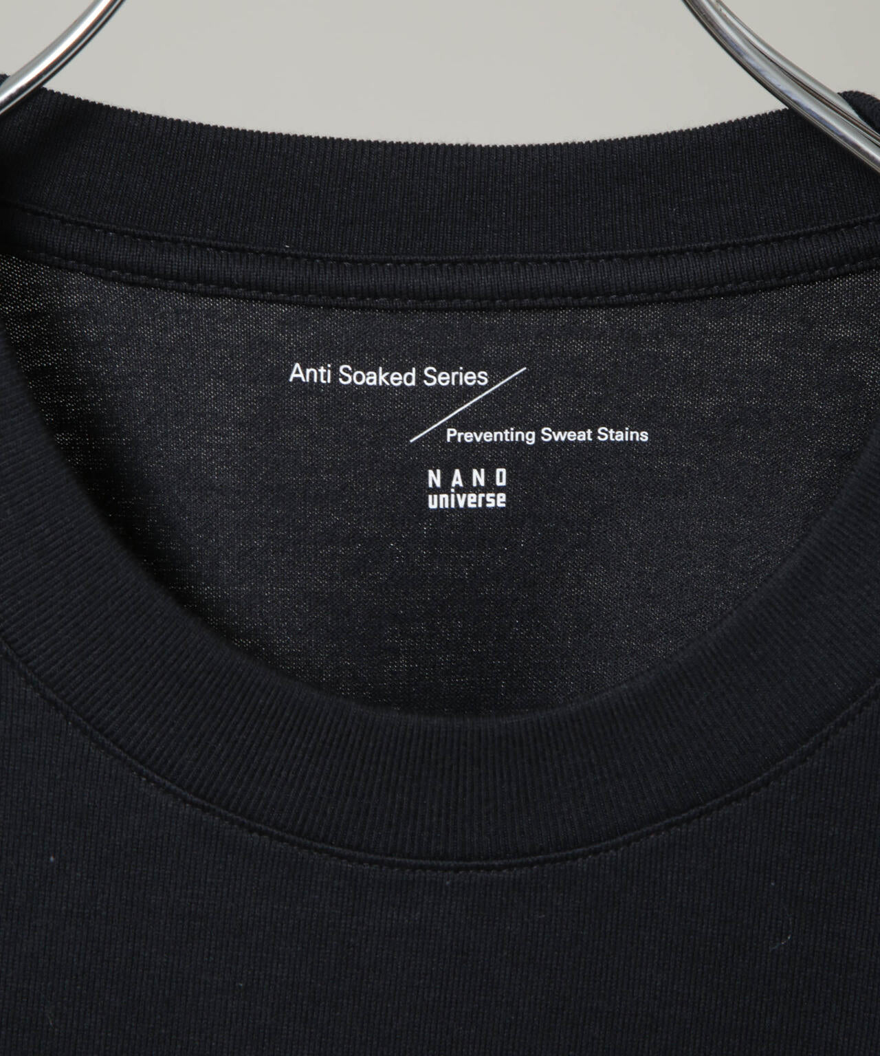 Anti Soaked(R)×SUNCHAI ロゴ刺繍 汗染み防止 Tシャツ長袖