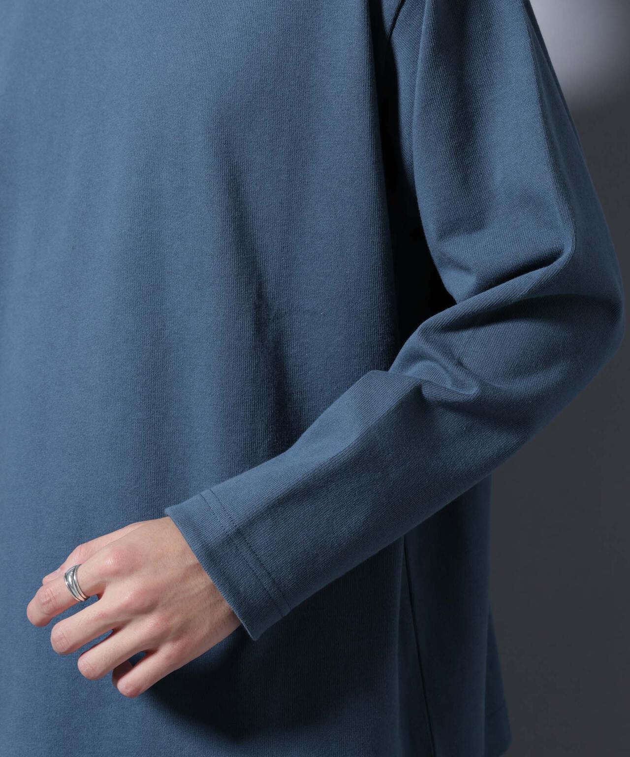 天竺ヘビーコットンボートネックTシャツ 長袖