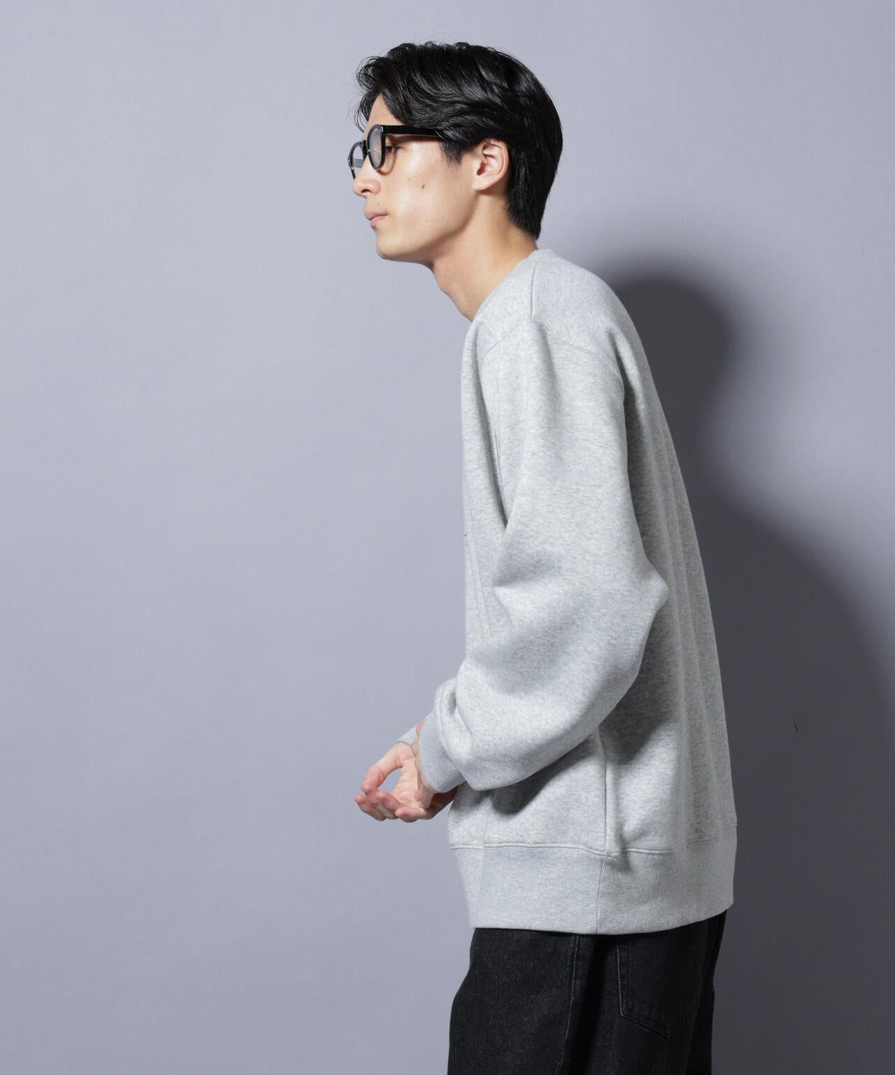 「NJ/CLUB」裏起毛 ジャージークルーネックスウェット
