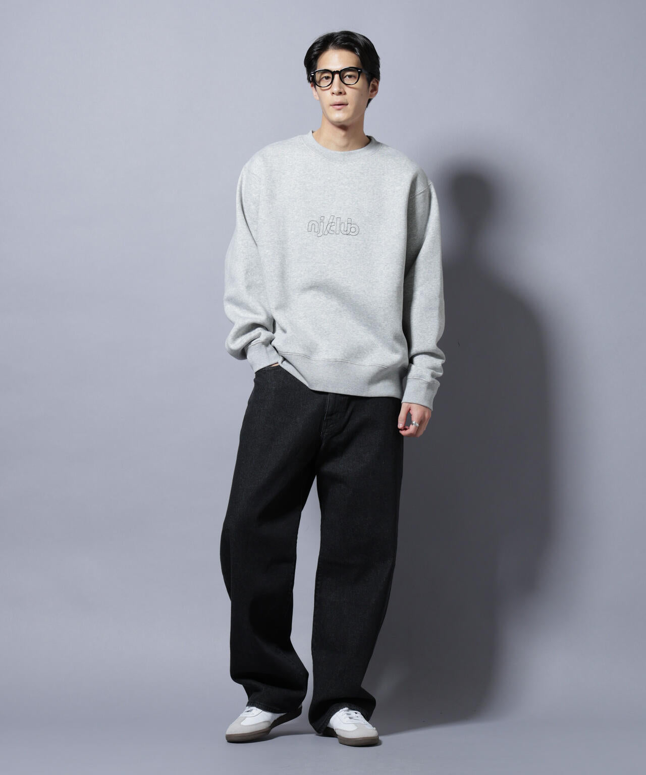 「NJ/CLUB」裏起毛 ジャージークルーネックスウェット