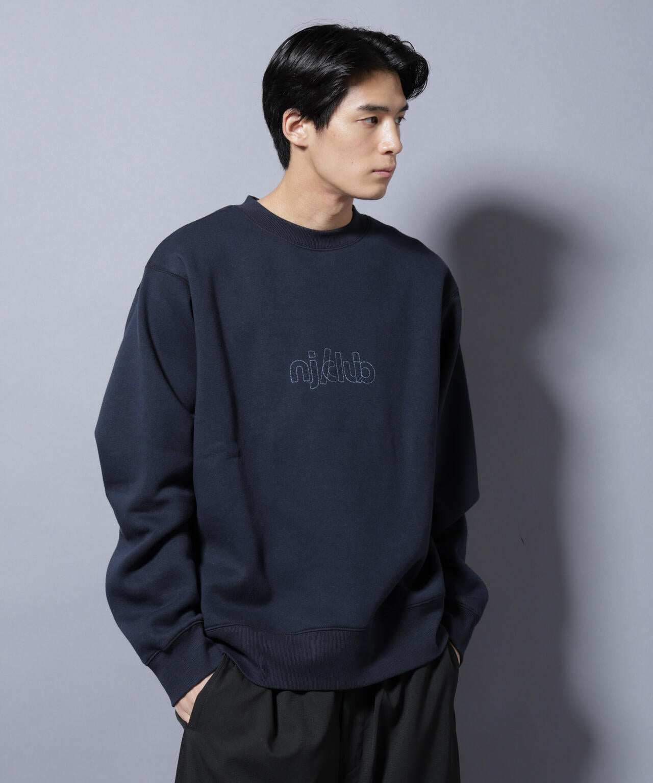 「NJ/CLUB」裏起毛 ジャージークルーネックスウェット