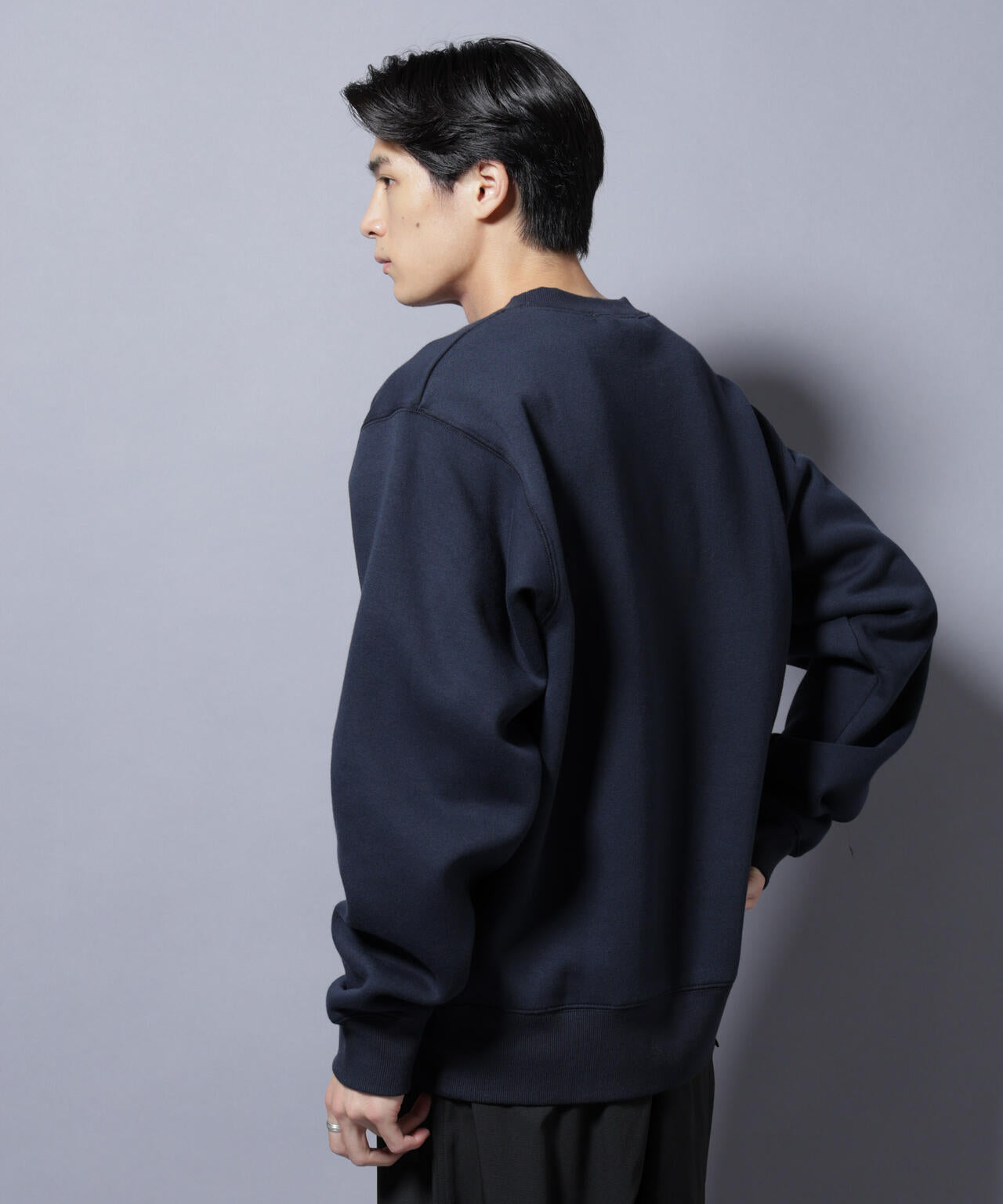 「NJ/CLUB」裏起毛 ジャージークルーネックスウェット